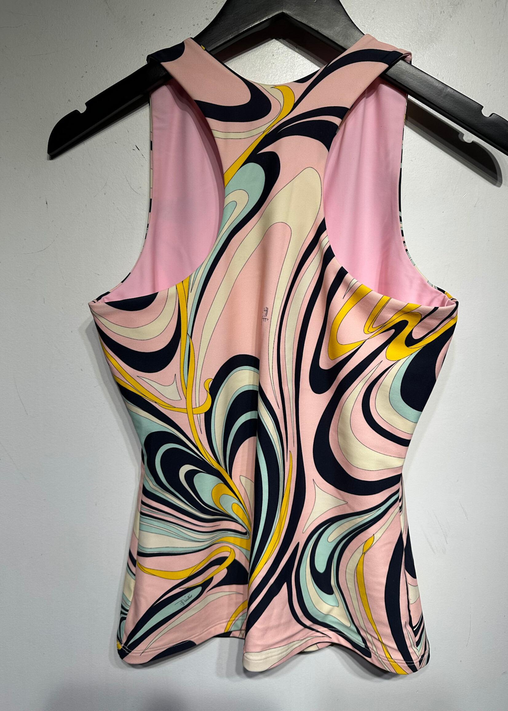 Emilio Pucci Pink Abstract Tank Fem M