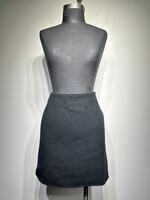 Valentino Black Wool Side Slit Short Skirt Fem 28