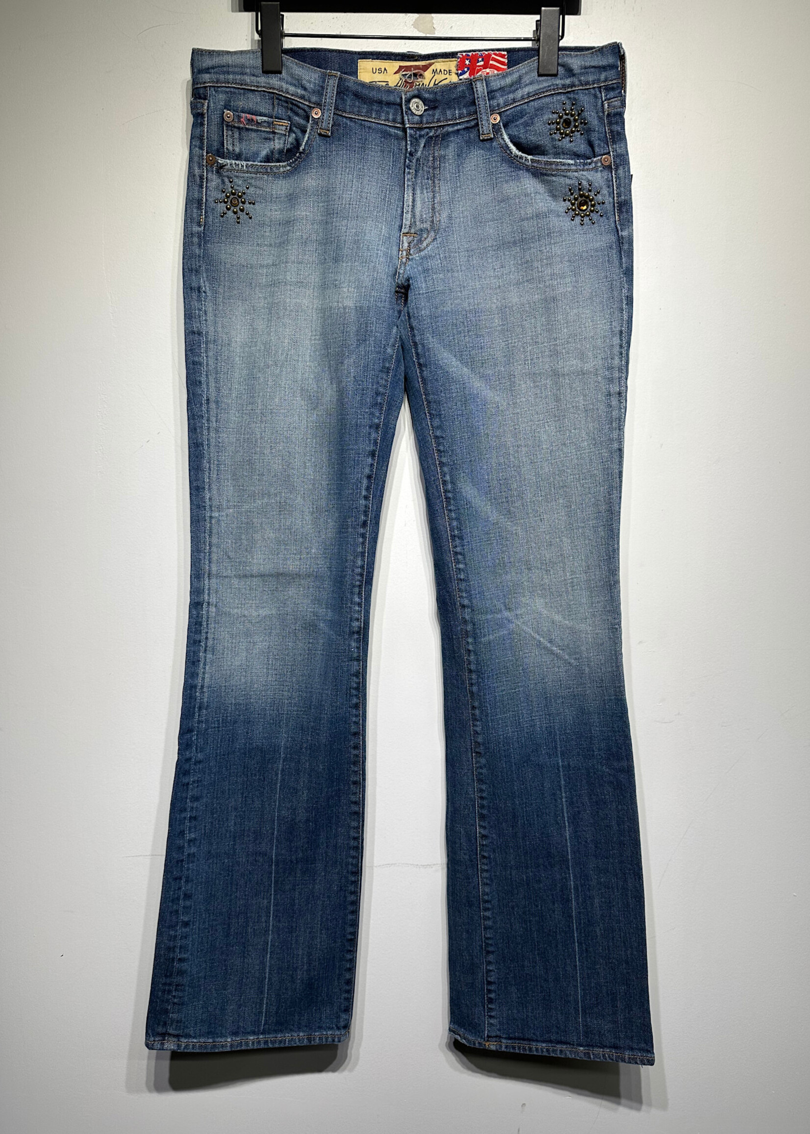 7 For All Mankind Studded Bootcut Jeans Fem 31