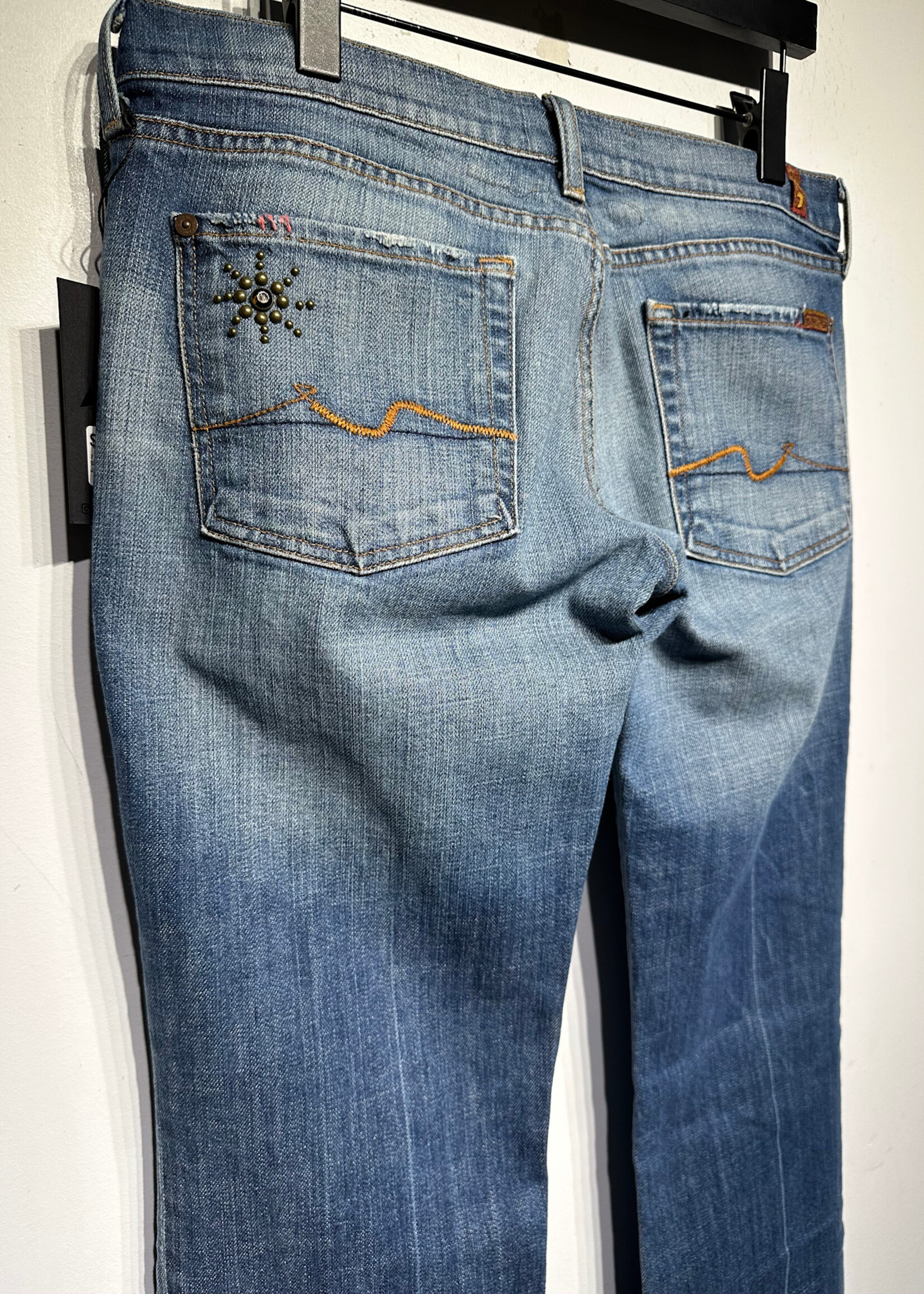 7 For All Mankind Studded Bootcut Jeans Fem 31