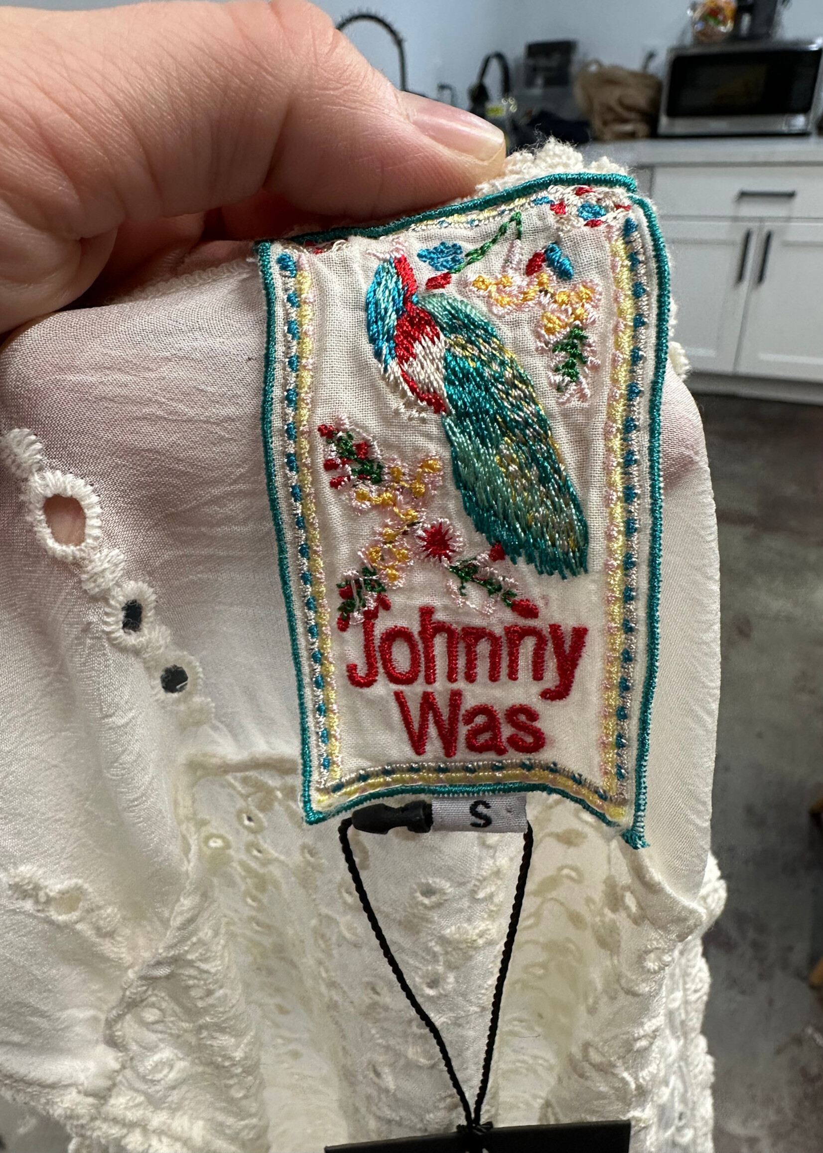 Johnny Was White Floral Tank S