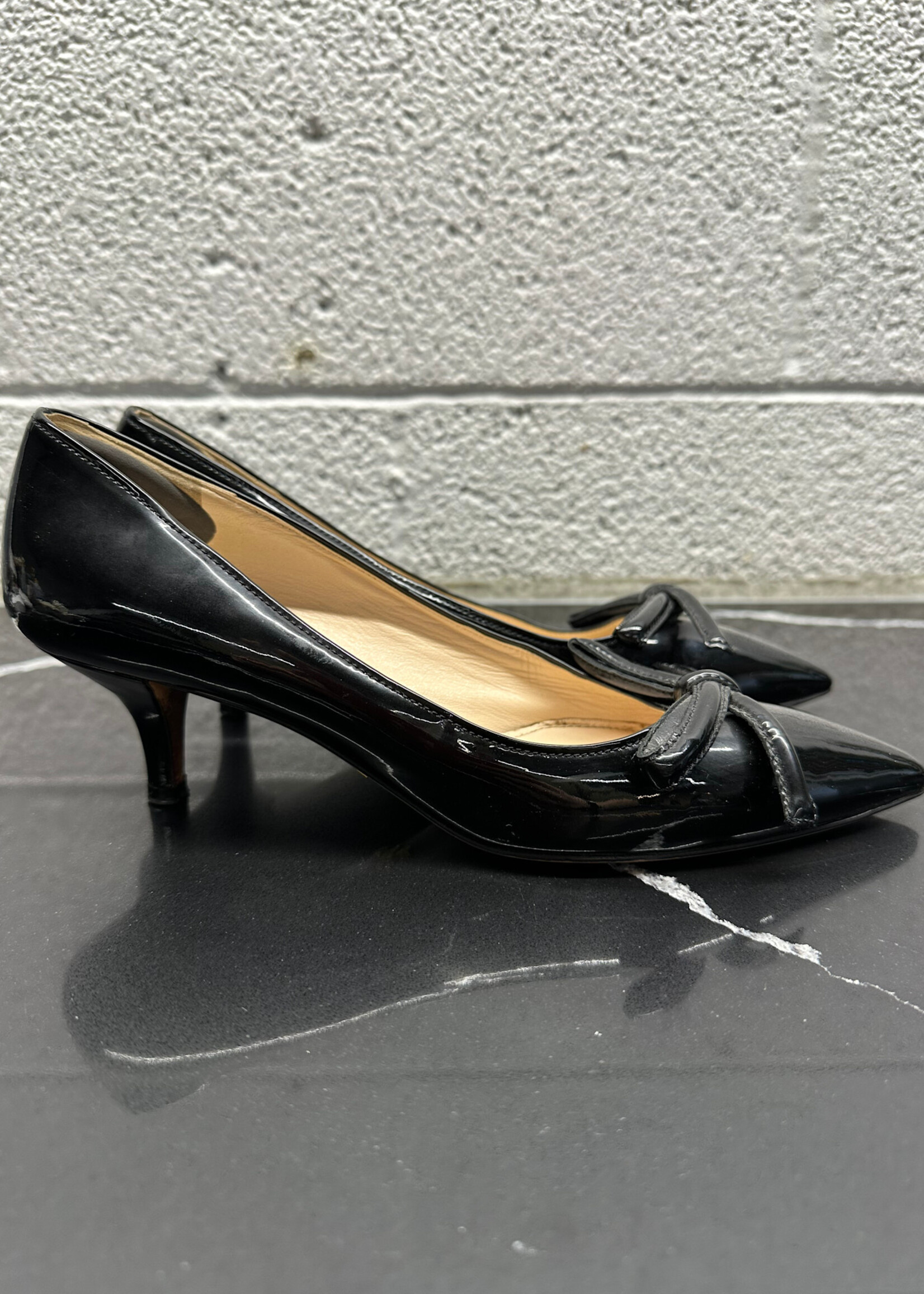 Prada Bow Detail Black Kitten Heel 6.5