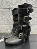 Chloe Black Leather Buckle Leather Boots 6.5