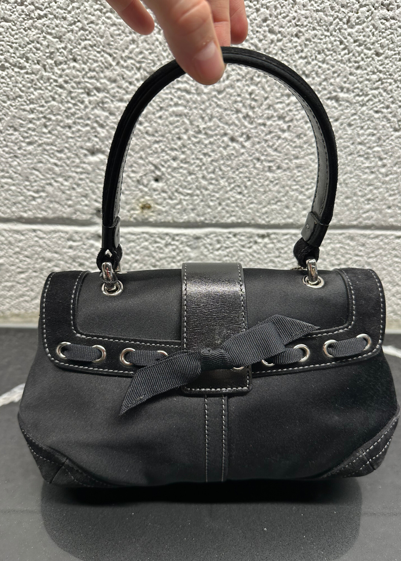 Coach Satin Y2K Madison Top Handle Purse