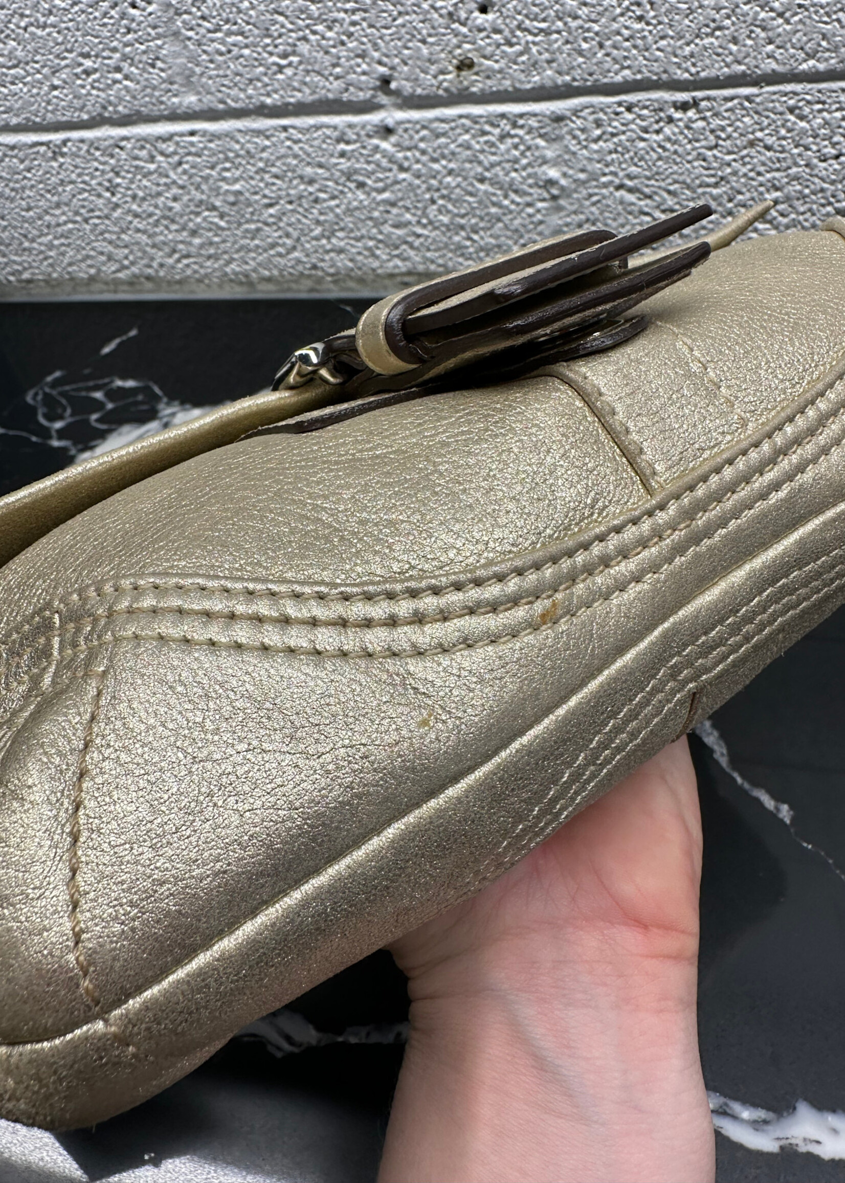 Coach Gold Soho Y2K Shoulder Bag