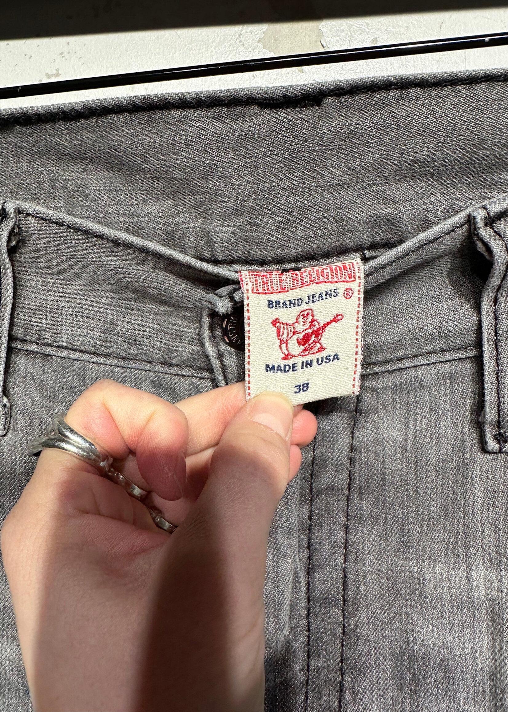 True Religion USA Grey Wash Jeans Masc 38