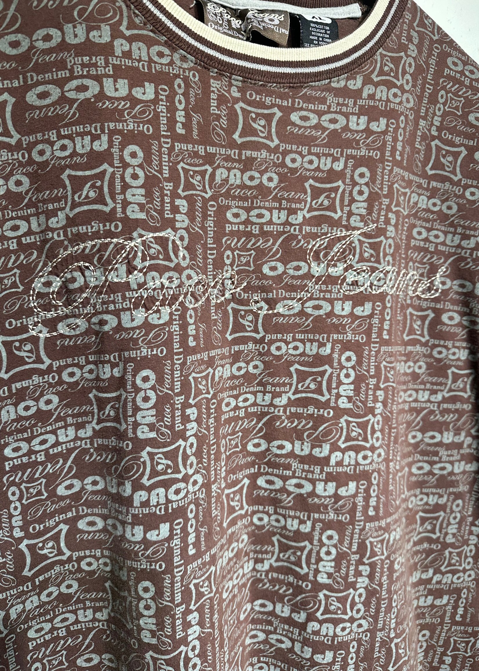 Paco Jeans Brown All Over Tee XL