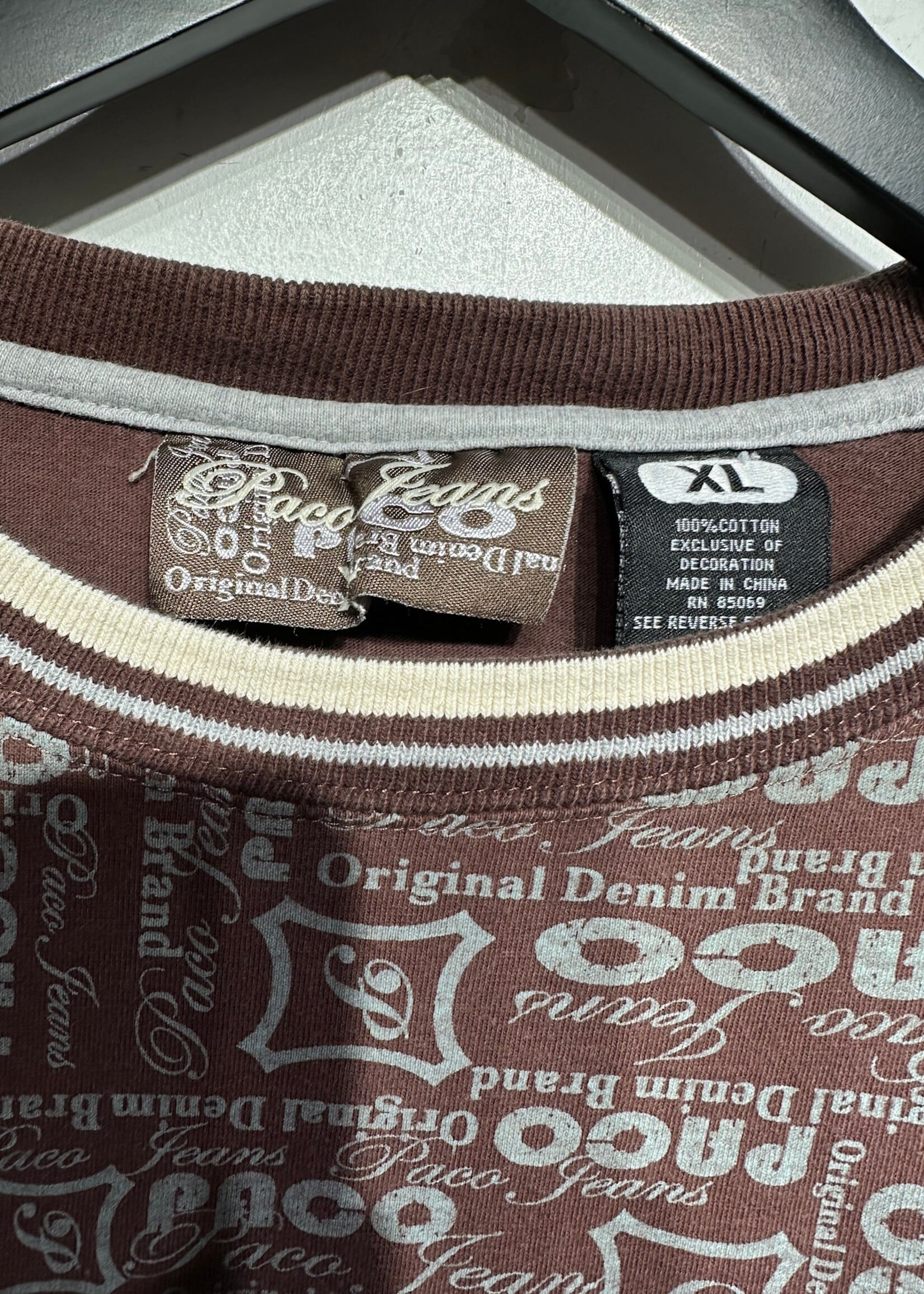Paco Jeans Brown All Over Tee XL