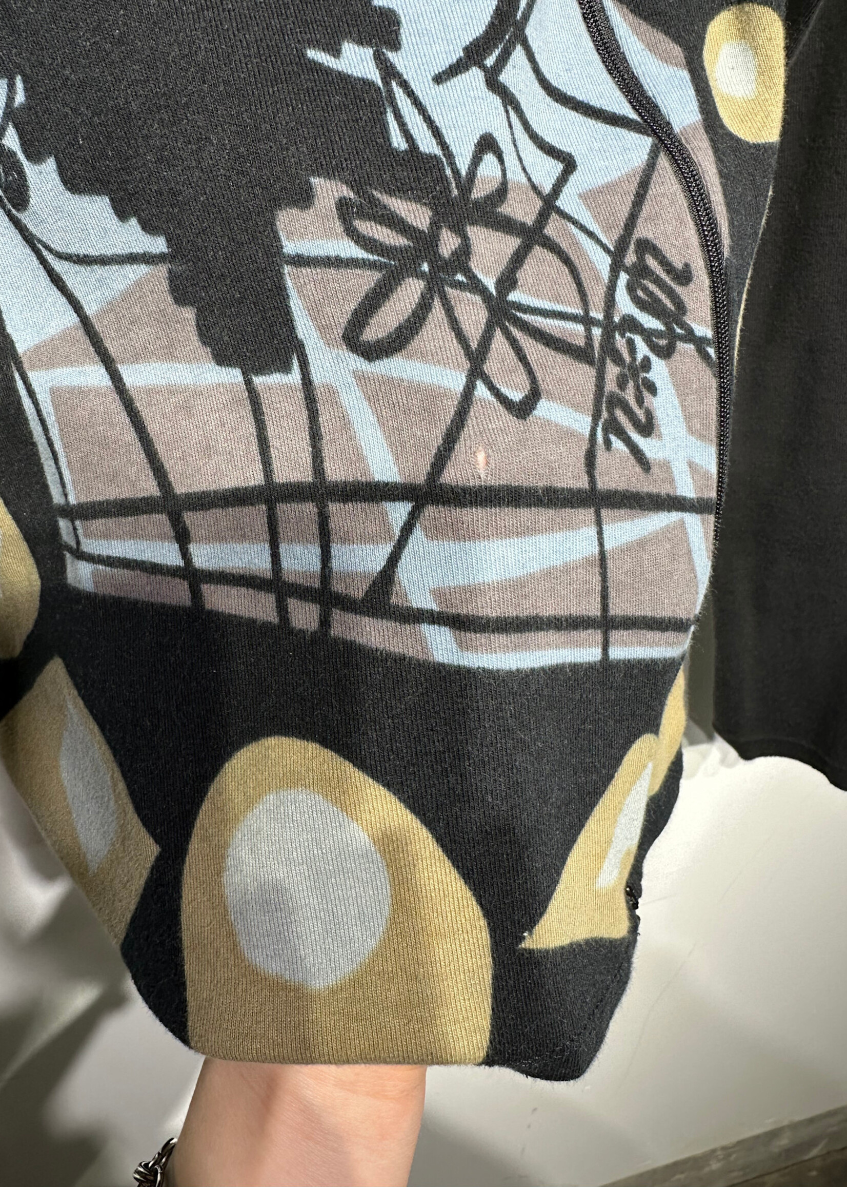 Noun Black Blue Lady Zip Up M AS IS