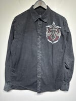 Affliction Washed Black Button Up L