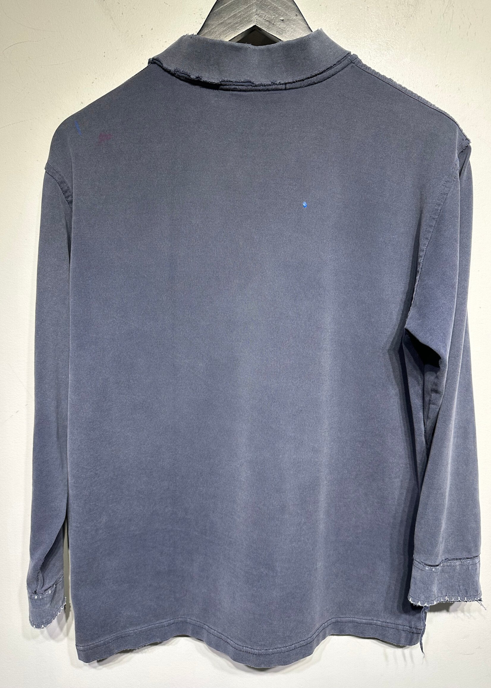 Marlboro Vintage Blue Faded Polo L/S M AS IS