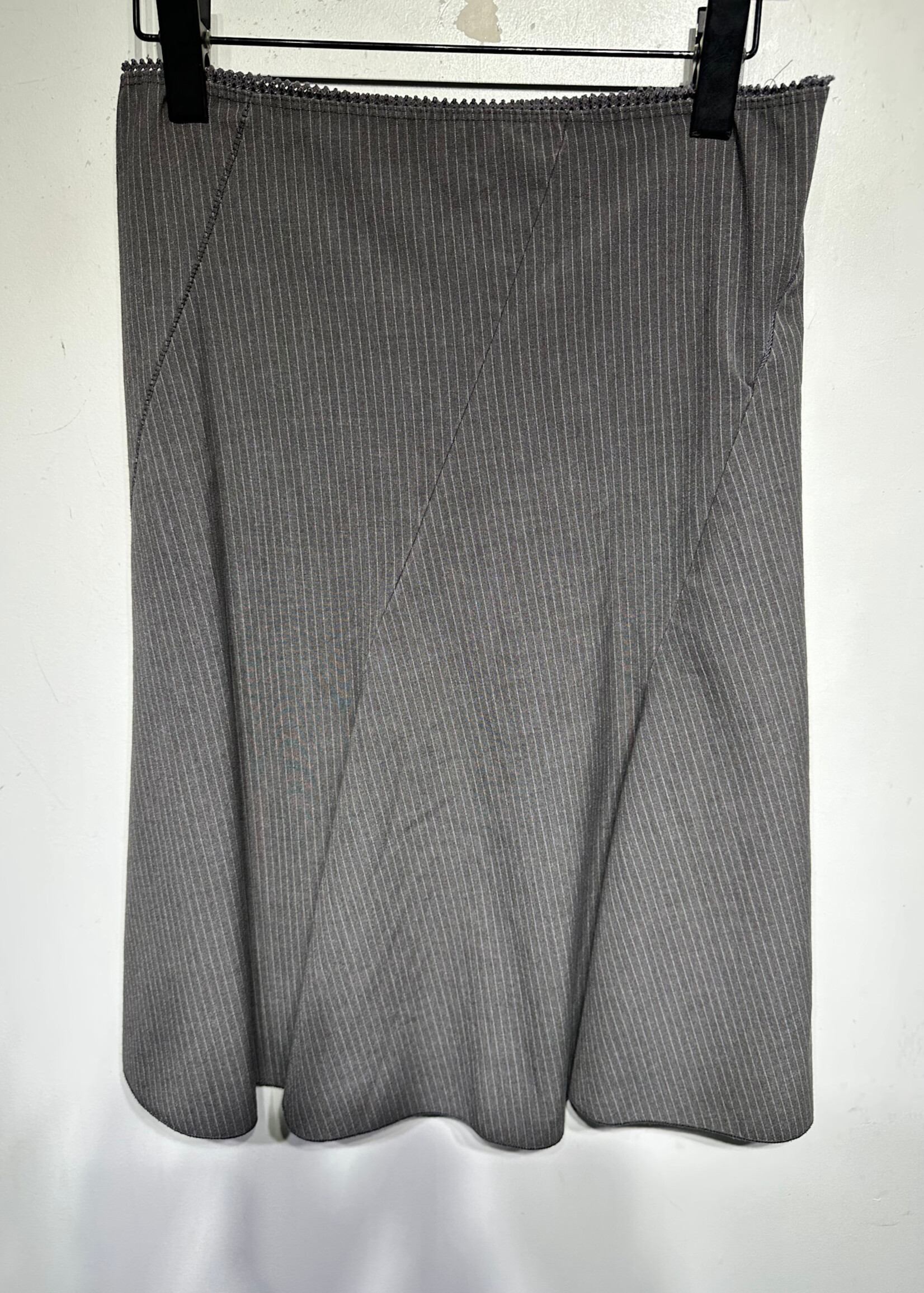 Candy Rain Grey Pinstripe Skirt 28