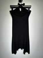 BCBG Black Halter Asymmetrical Dress S