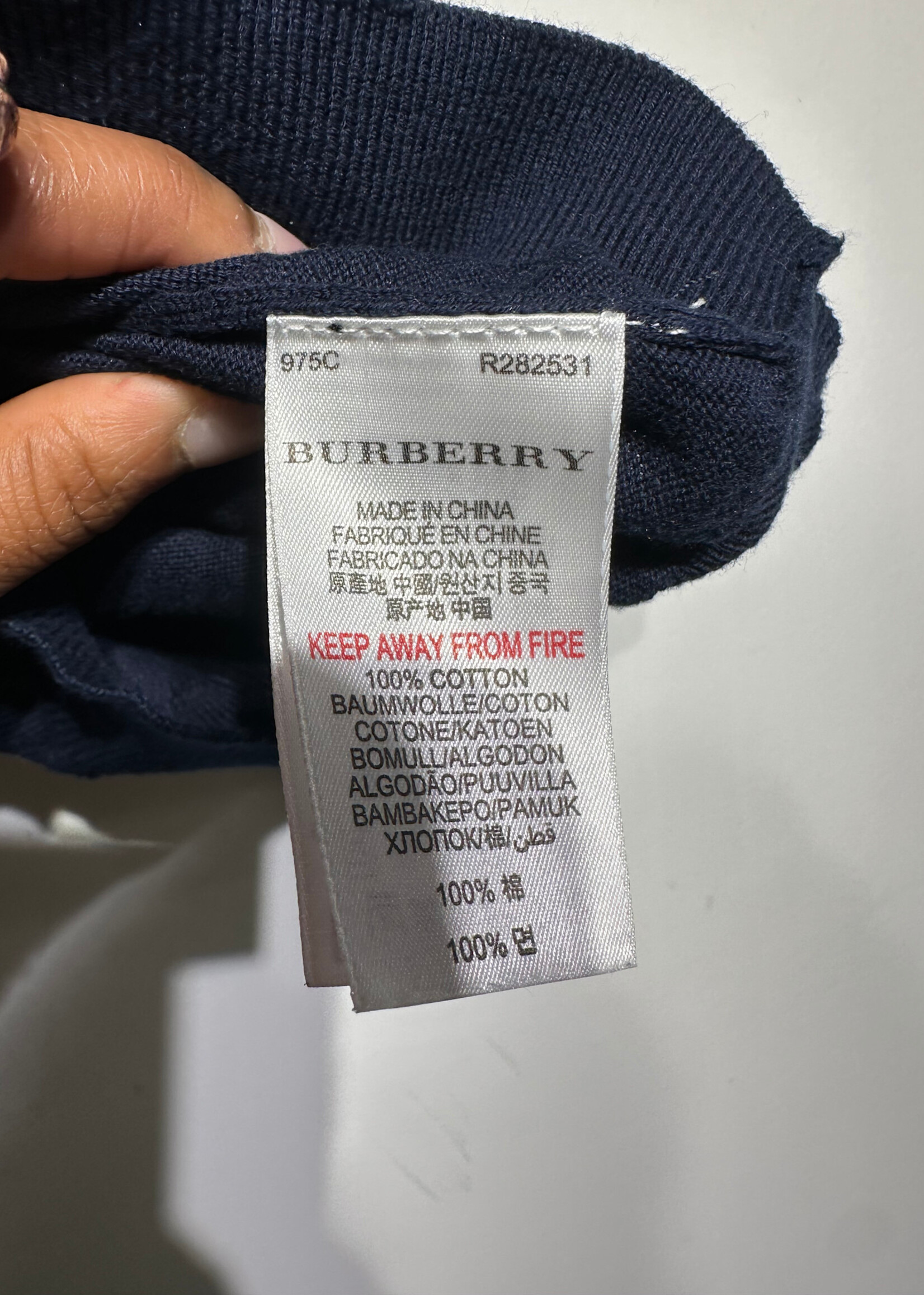 Burberry Navy Blue Q Zip 4T