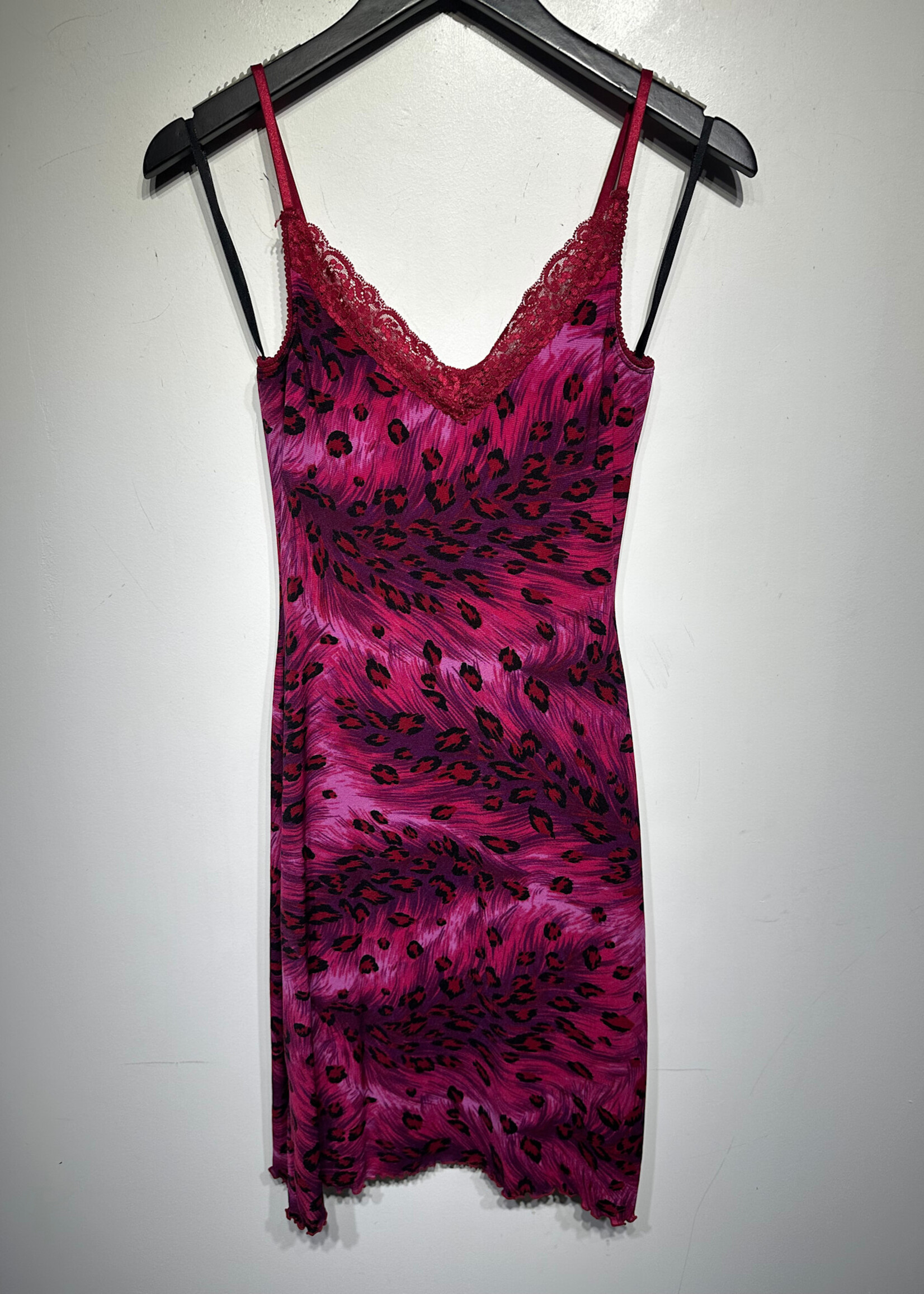 Guess 00s Pink Cheetah Print Dress M