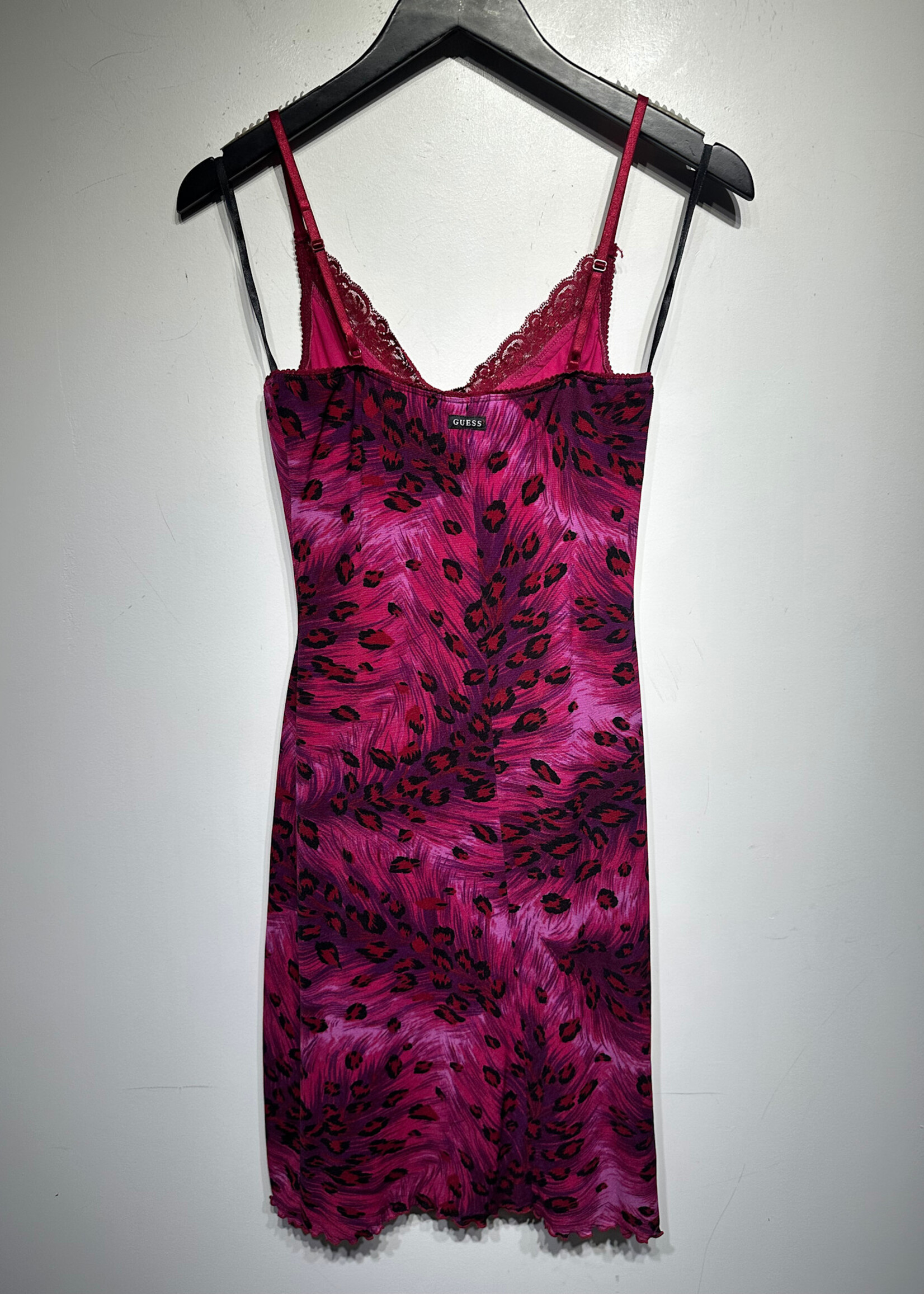 Guess 00s Pink Cheetah Print Dress M