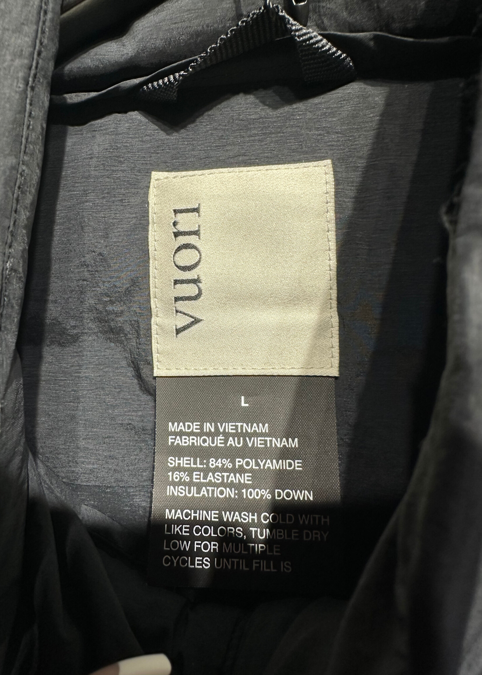 Vuori Black Puffer Vest L