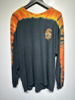 Distressed Black Tie Dye Skull LS XL