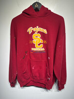 Vintage Russell Trojans Paint Splatter Hoodie XL
