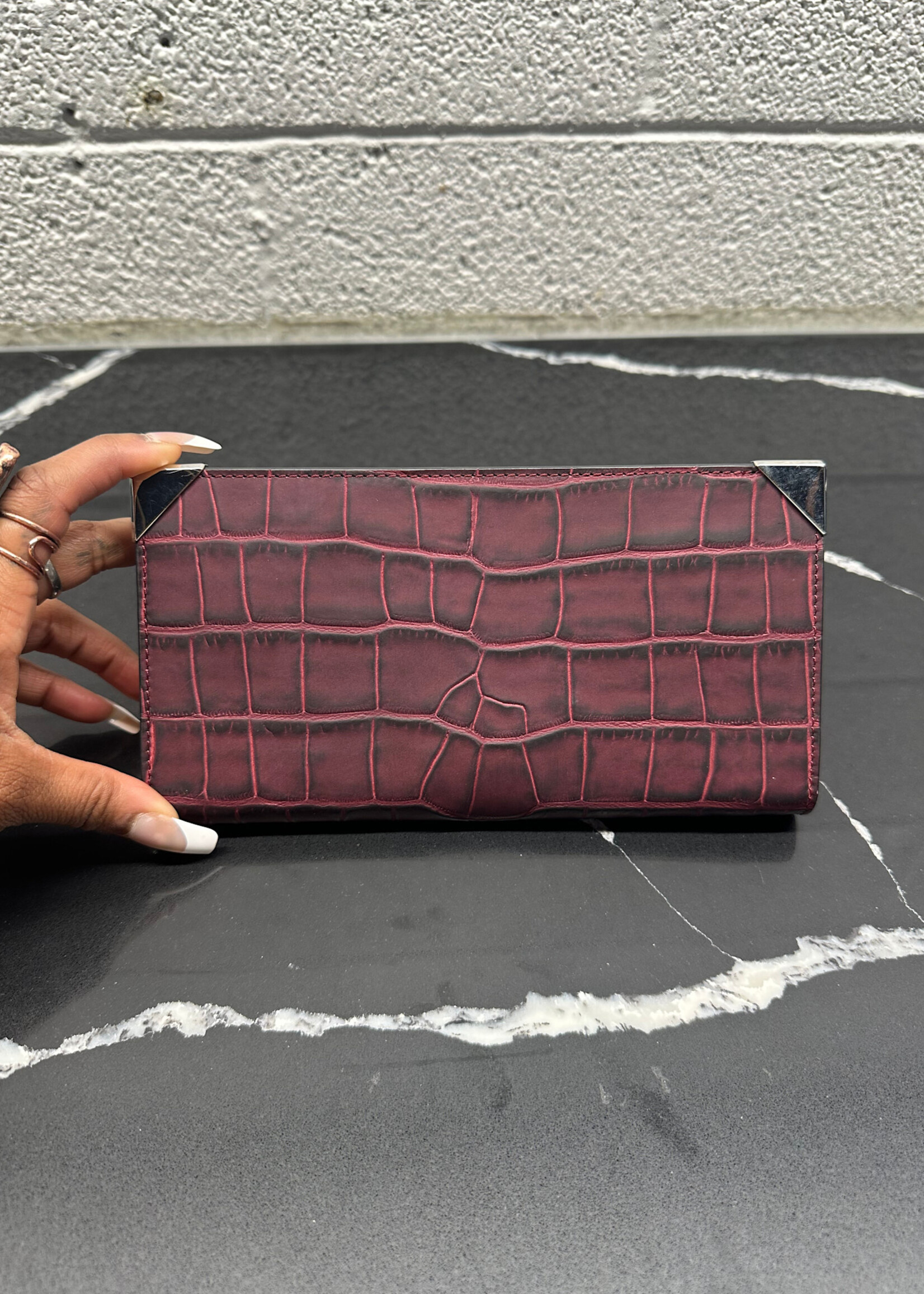 Alexander Wang Red Croc Wallet