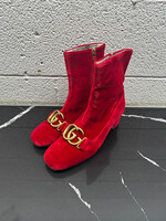 Gucci Velvet Marmot Boots 37.5/7.5