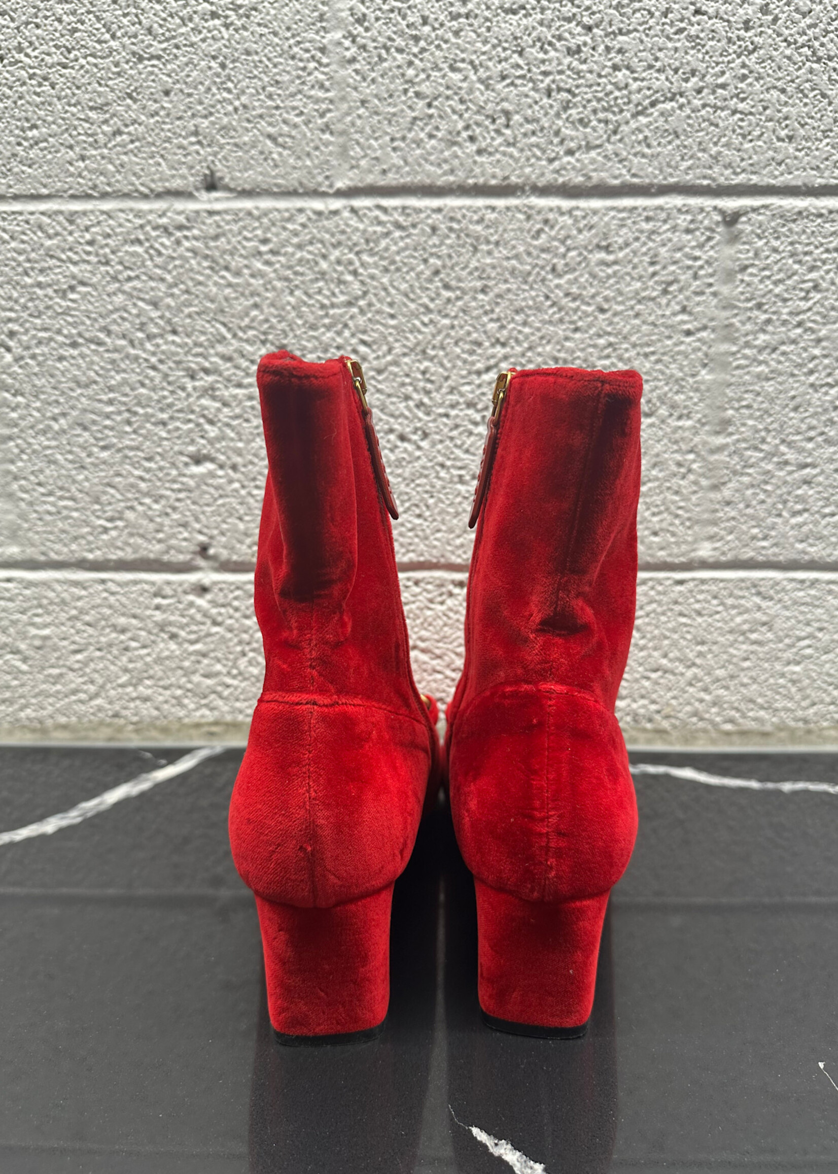 Gucci Velvet Marmot Boots 37.5/7.5