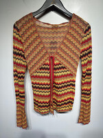 Karen Millen Orange Red Knit Cardigan S