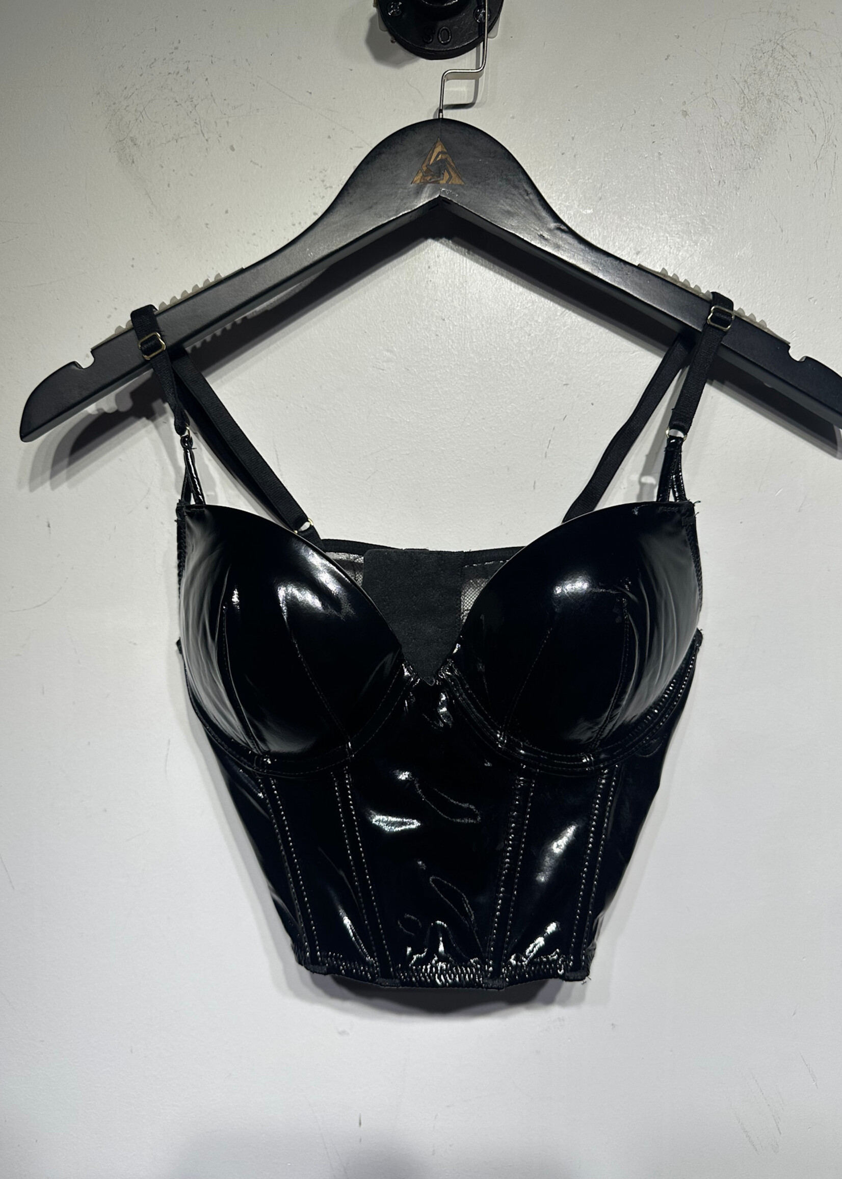 Victoria's Secret Black Patent Corset 32C