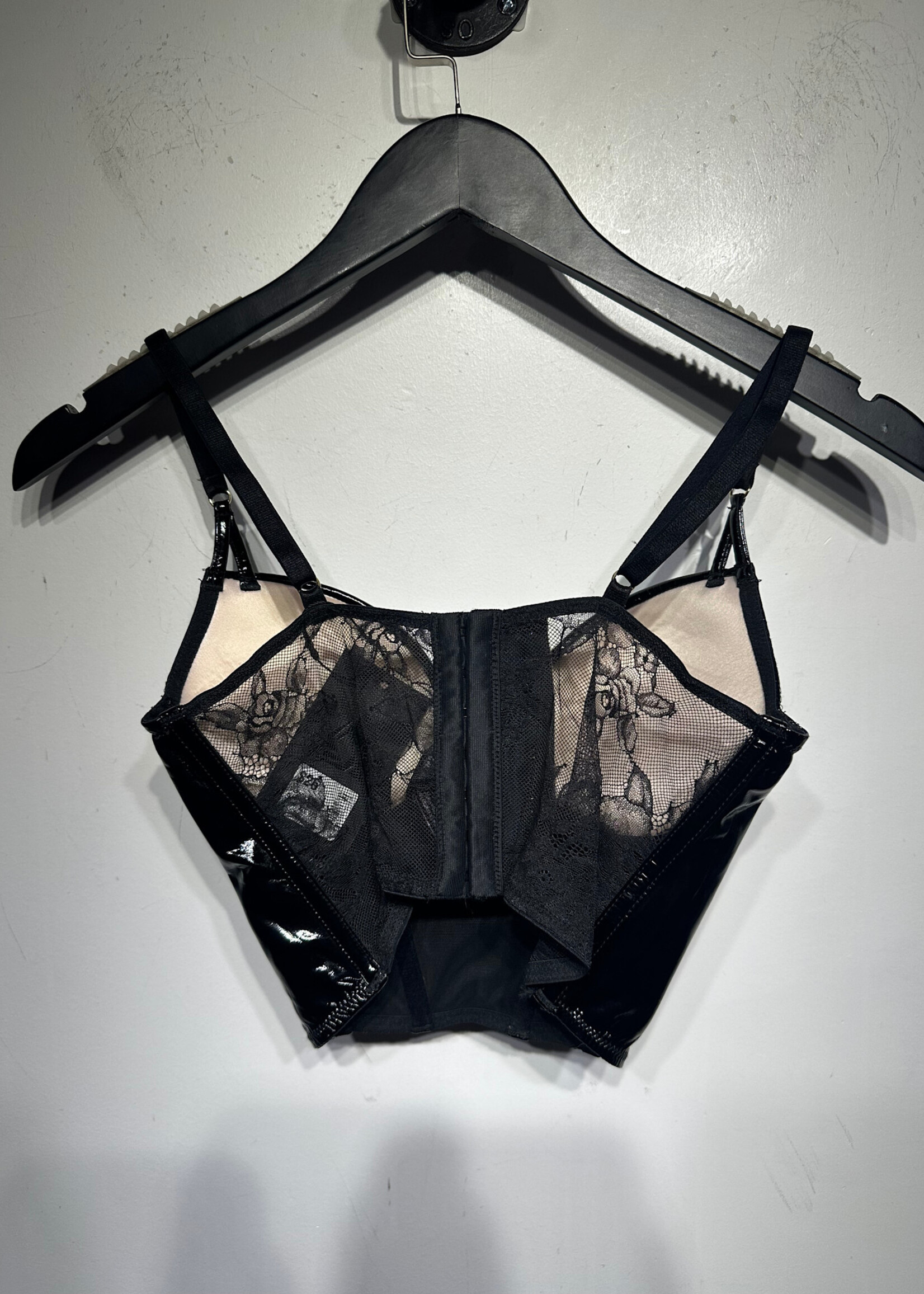 Victoria's Secret Black Patent Corset 32C
