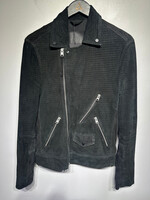 Allsaints Laser Cut Suede Moto Jacket Masc XS