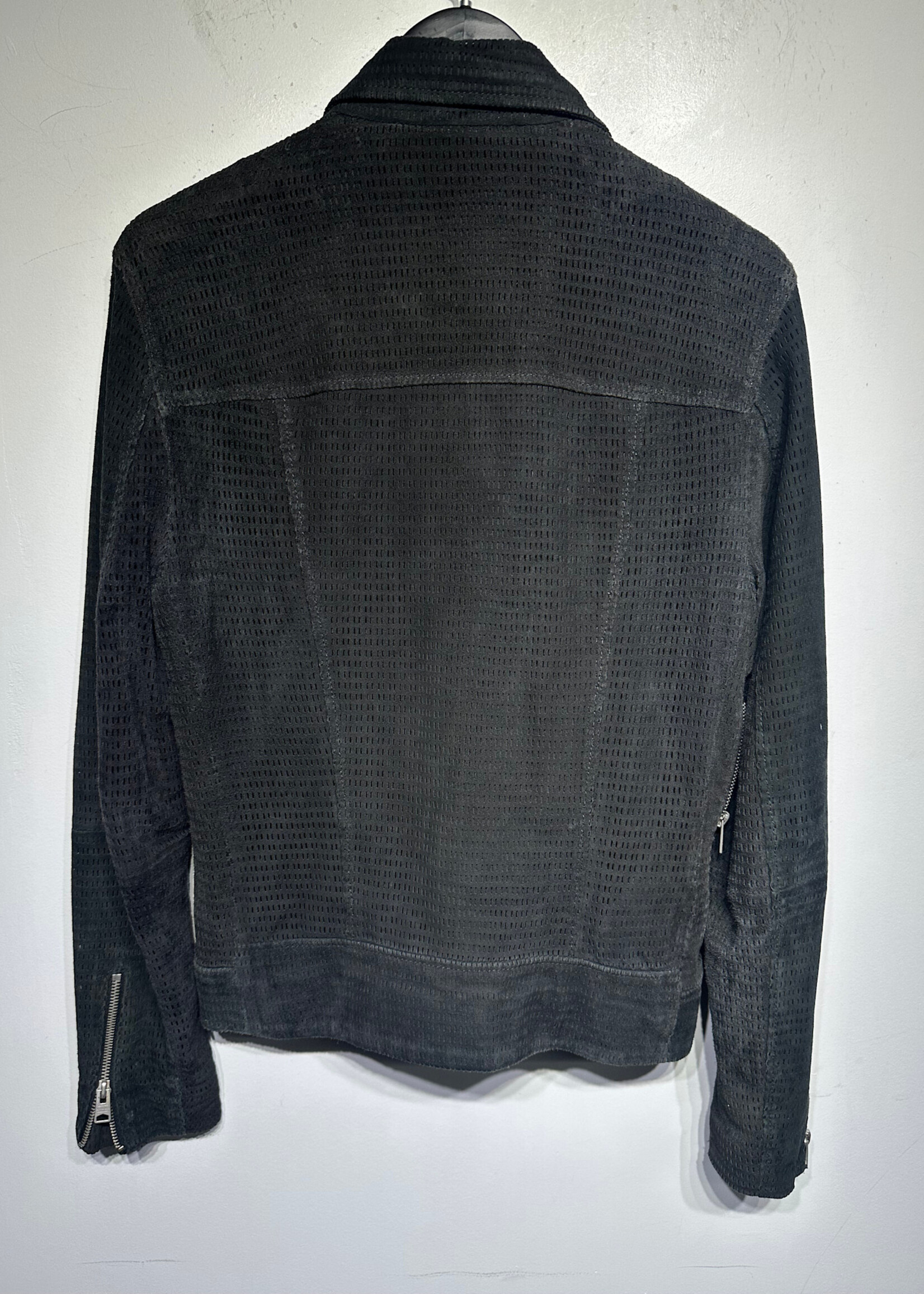 Allsaints Laser Cut Suede Moto Jacket Masc XS