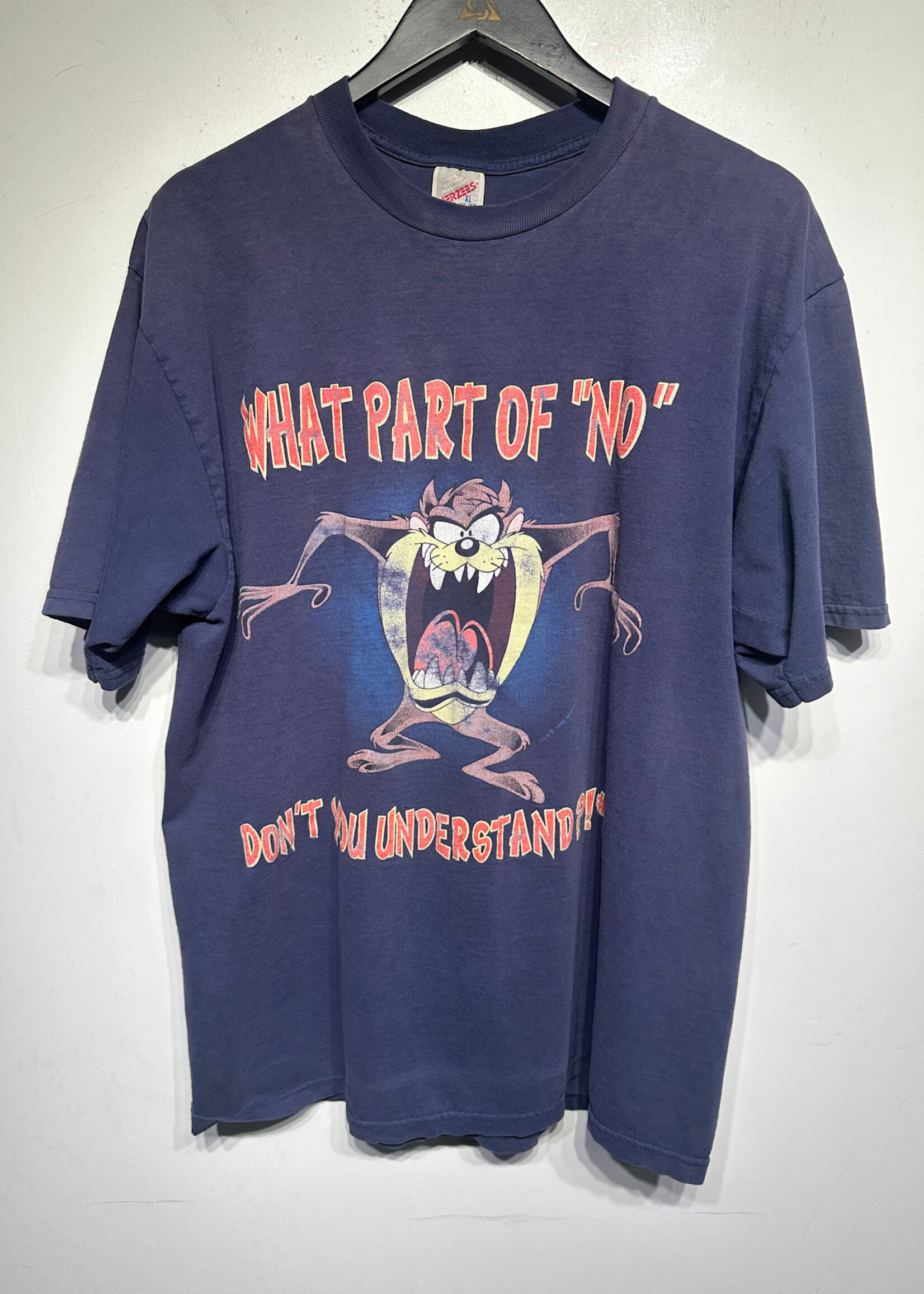 Vintage Taz What Part of No Tee XL AS IS