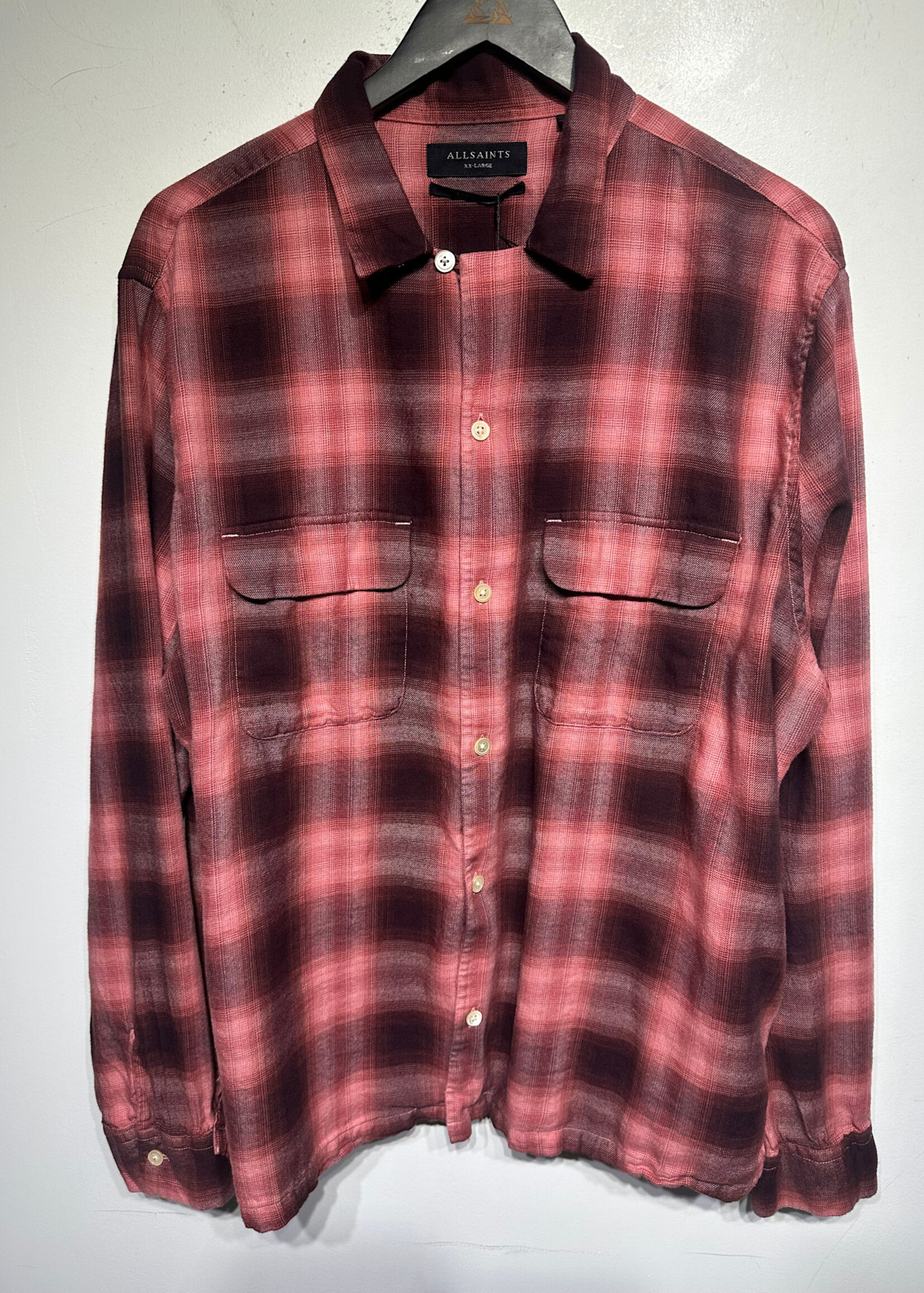 All Saints Salmon/brown Light B/U Flannel 2XL