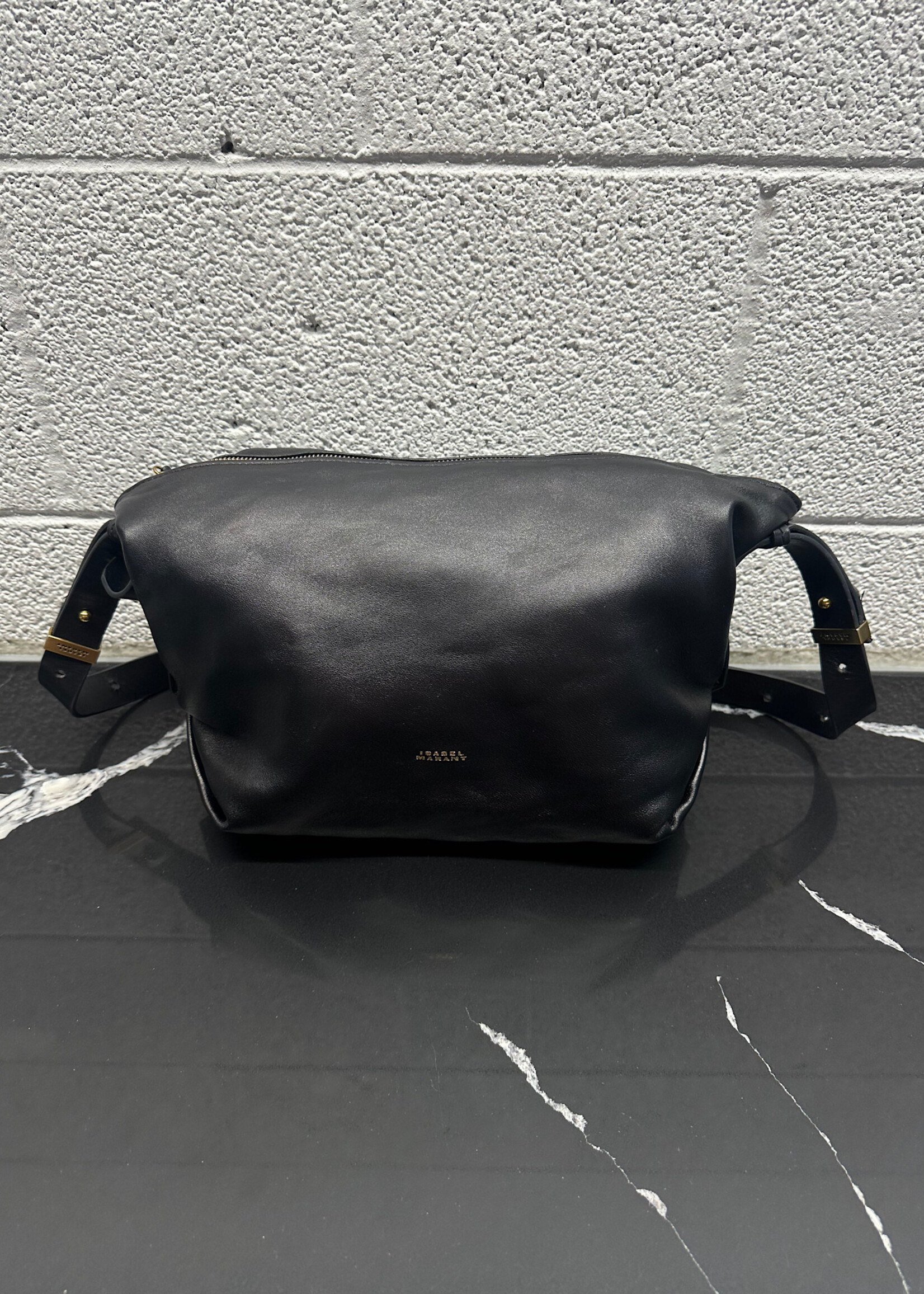 Isabel Marant Black Leather Hobo Bag