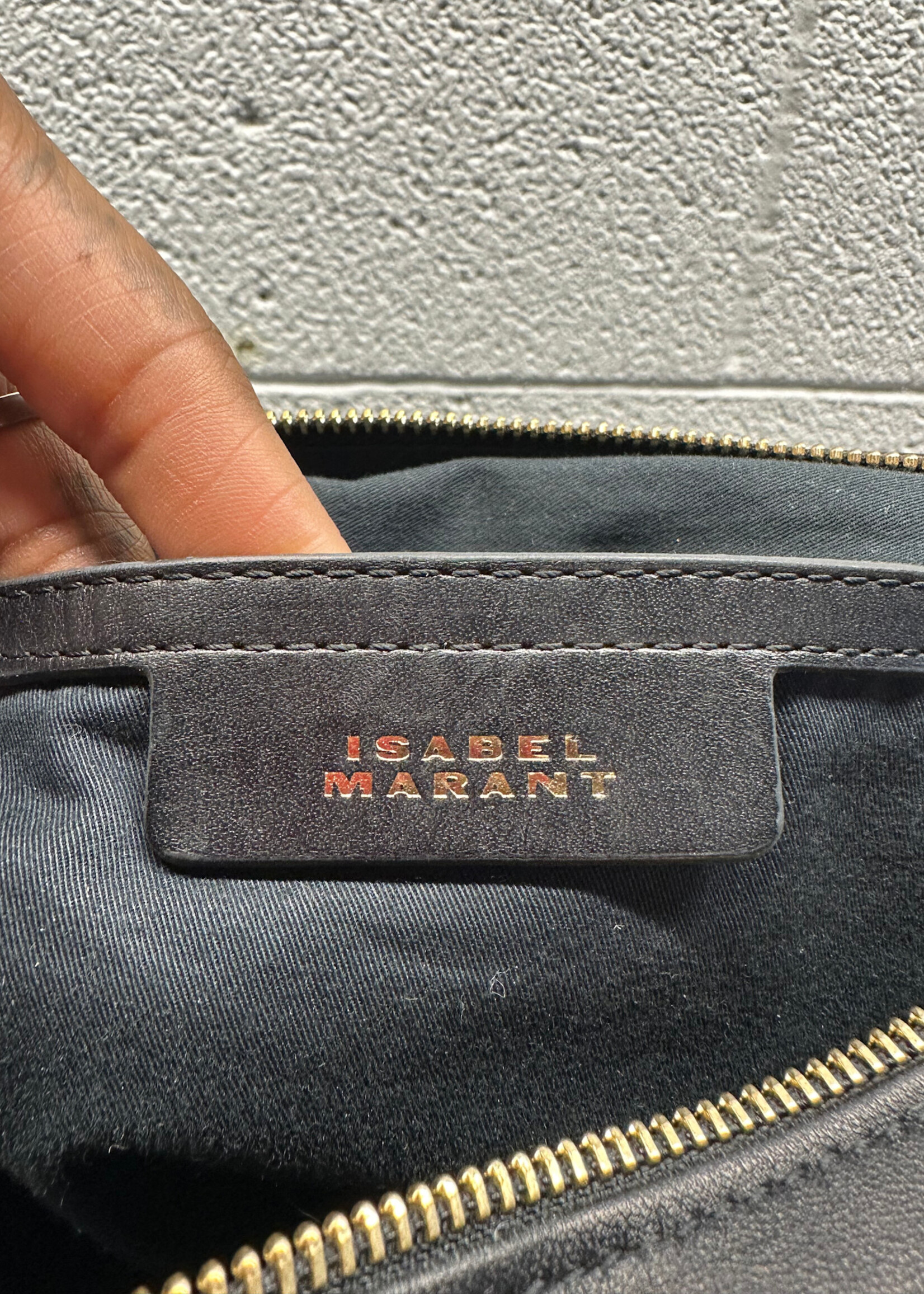 Isabel Marant Black Leather Hobo Bag
