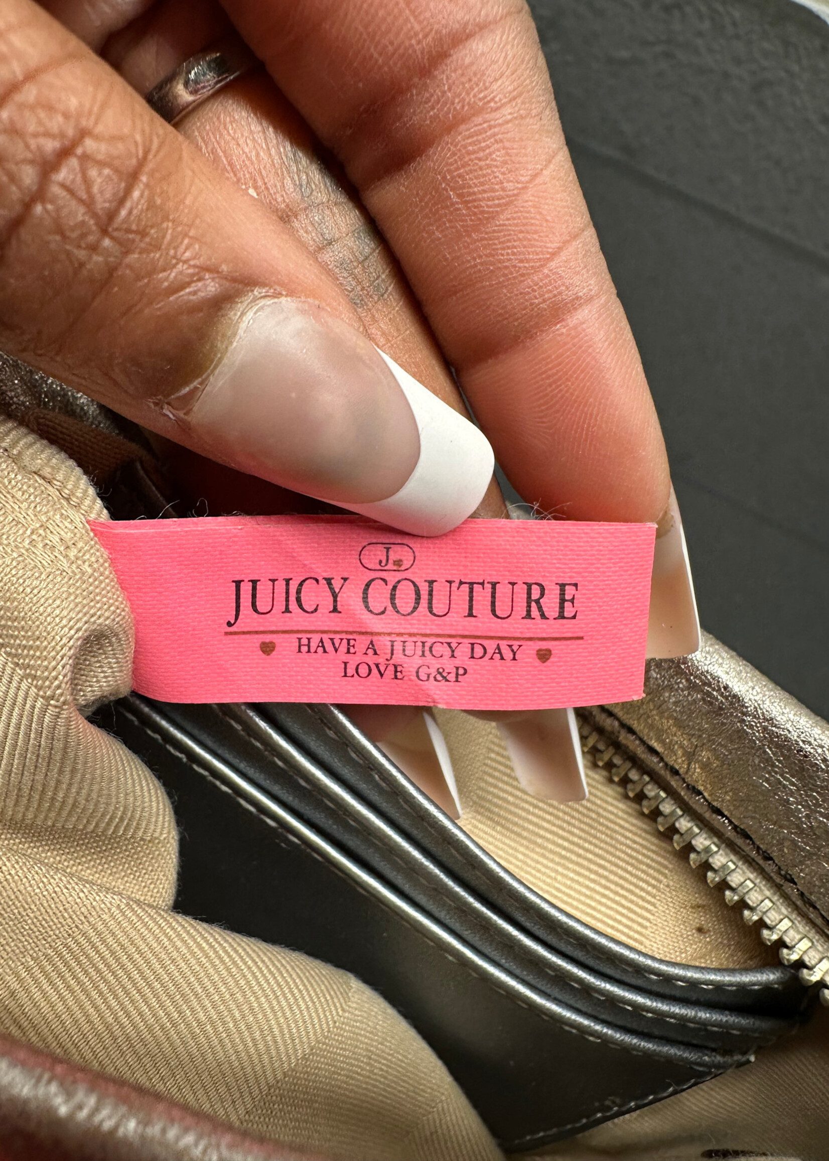 Juicy Couture Y2K Silver Chain Wristlet