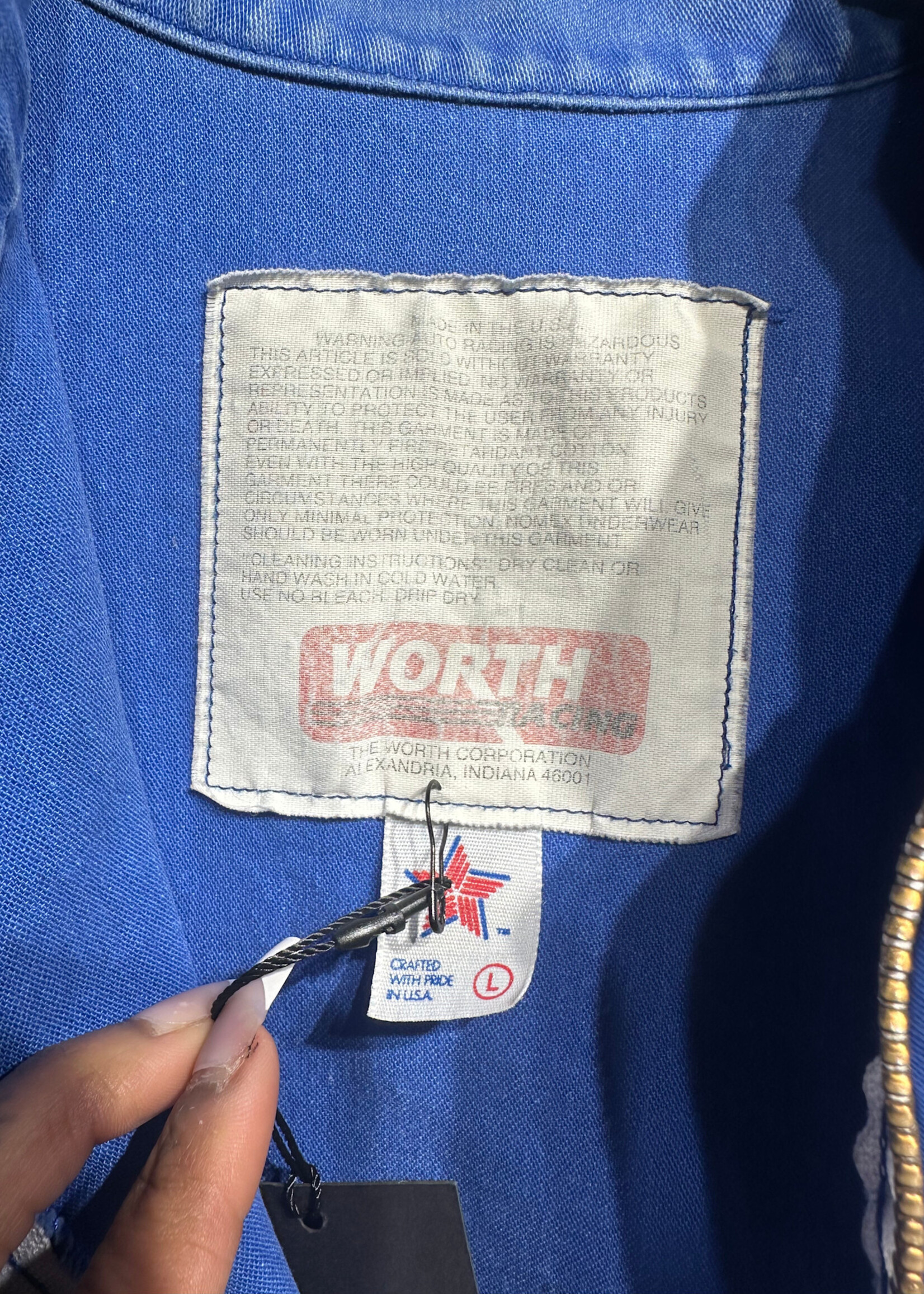Worth Racing Blue and Double Striped Jacket L Fem