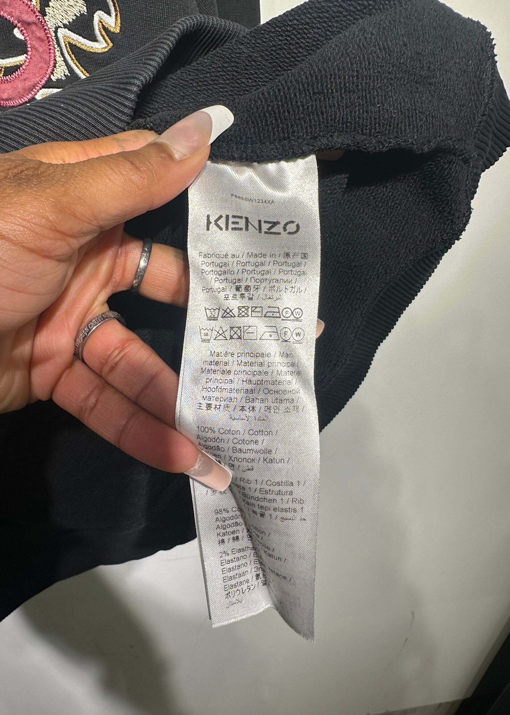 Kenzo Paris Tiger Black Sweater XL