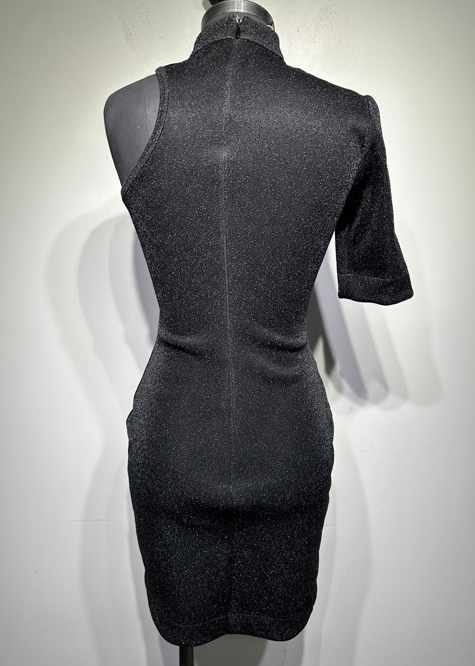 STELLA MC MCATN BLACK SHIMMER DRESS S