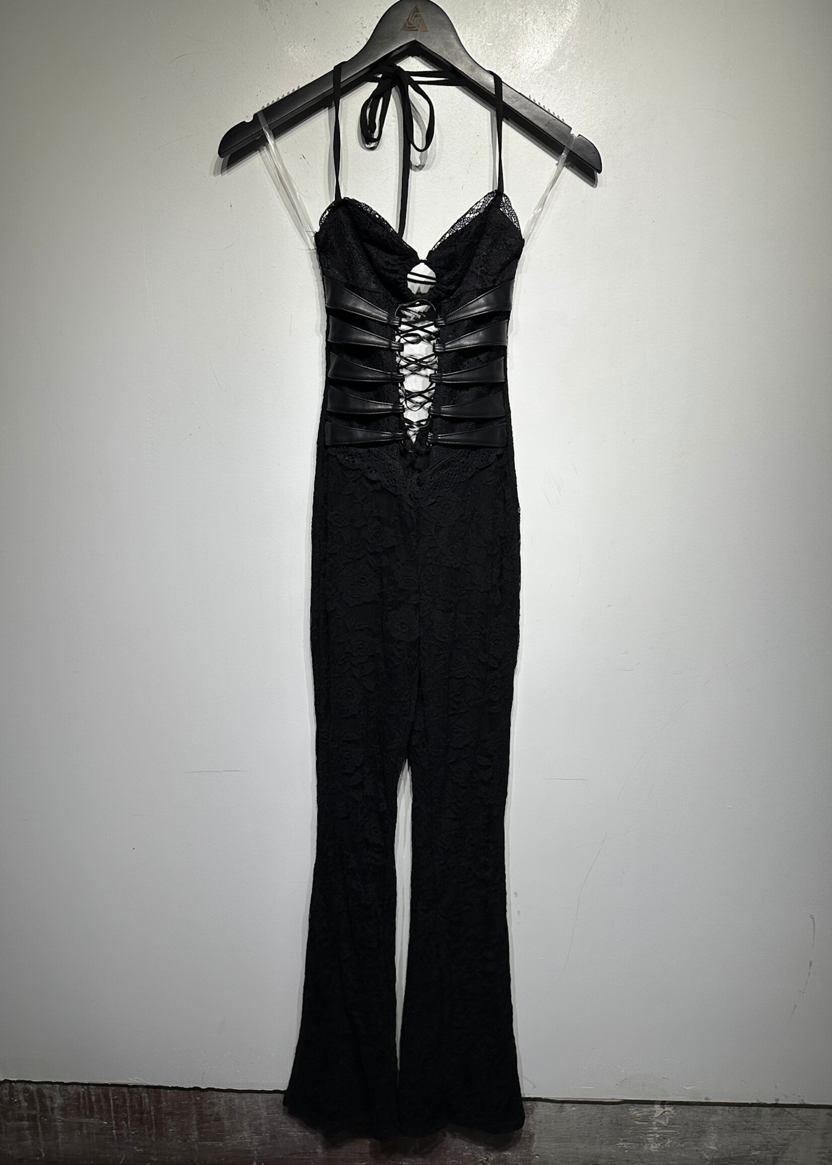 NWT OUTCAST BLACK LACE JUMPSUIT XS