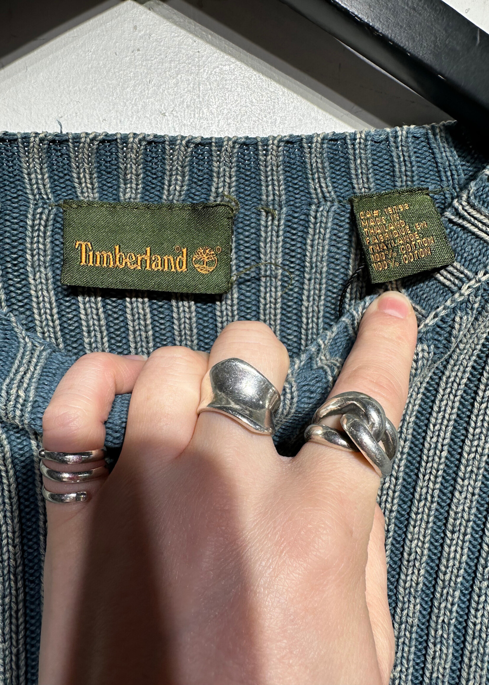 Timberland Blue Tan Knit Sweater XL