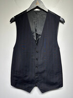 D&G Navy and Black Pin Striped Vest L/XL Masc