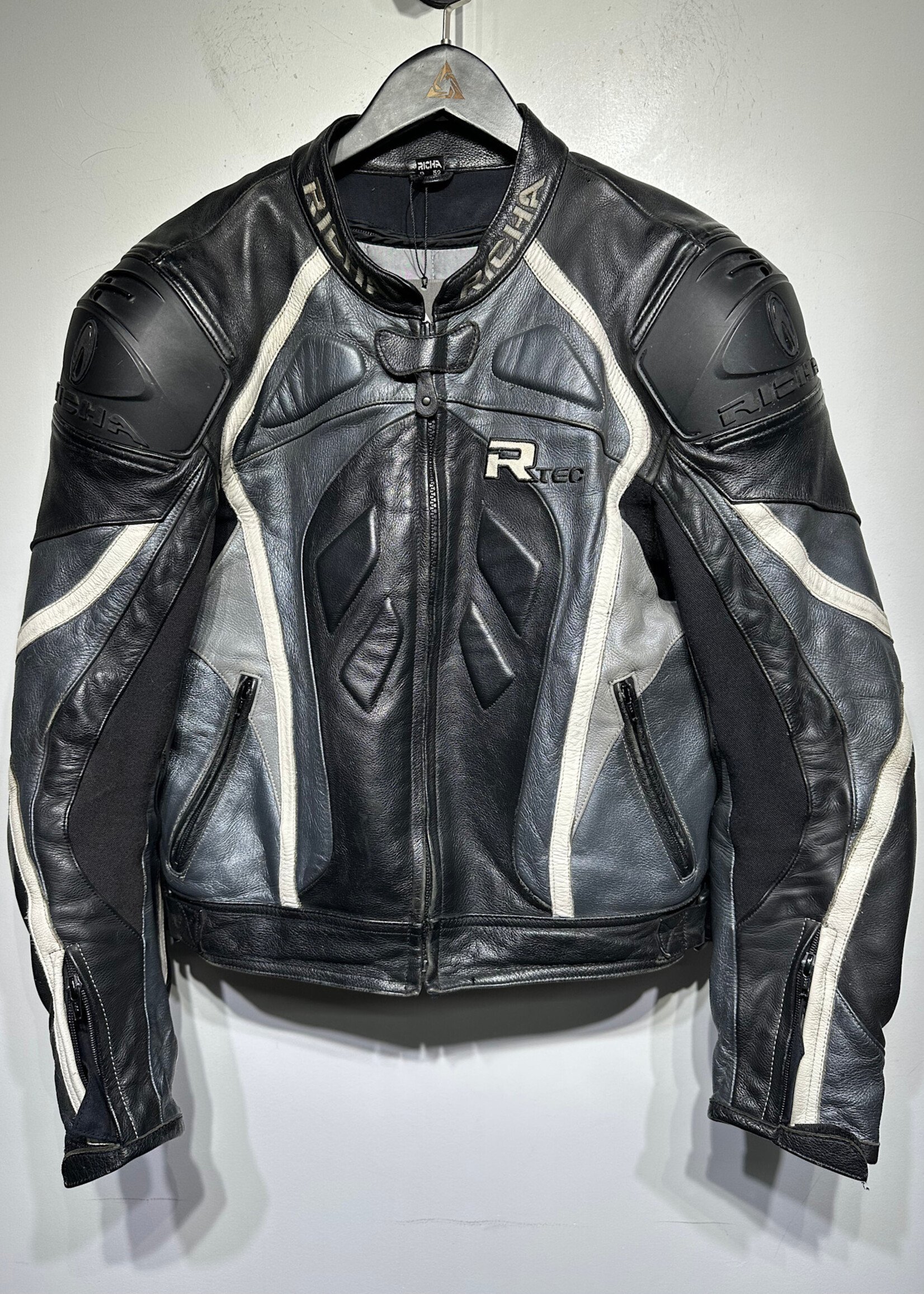 Richa Grey Black Biker Jacket Fits Masc L