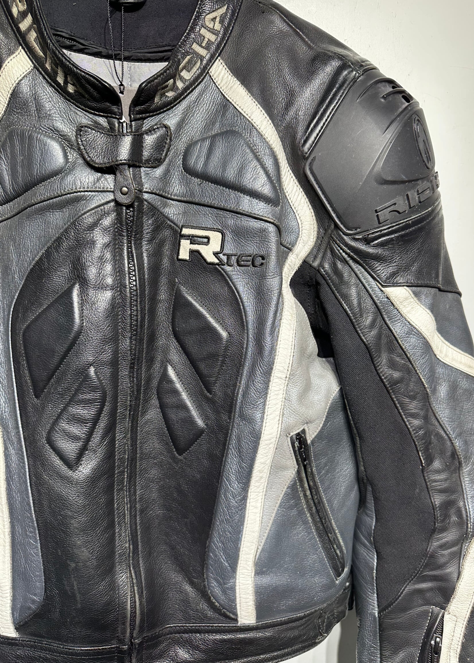 Richa Grey Black Biker Jacket Fits Masc L