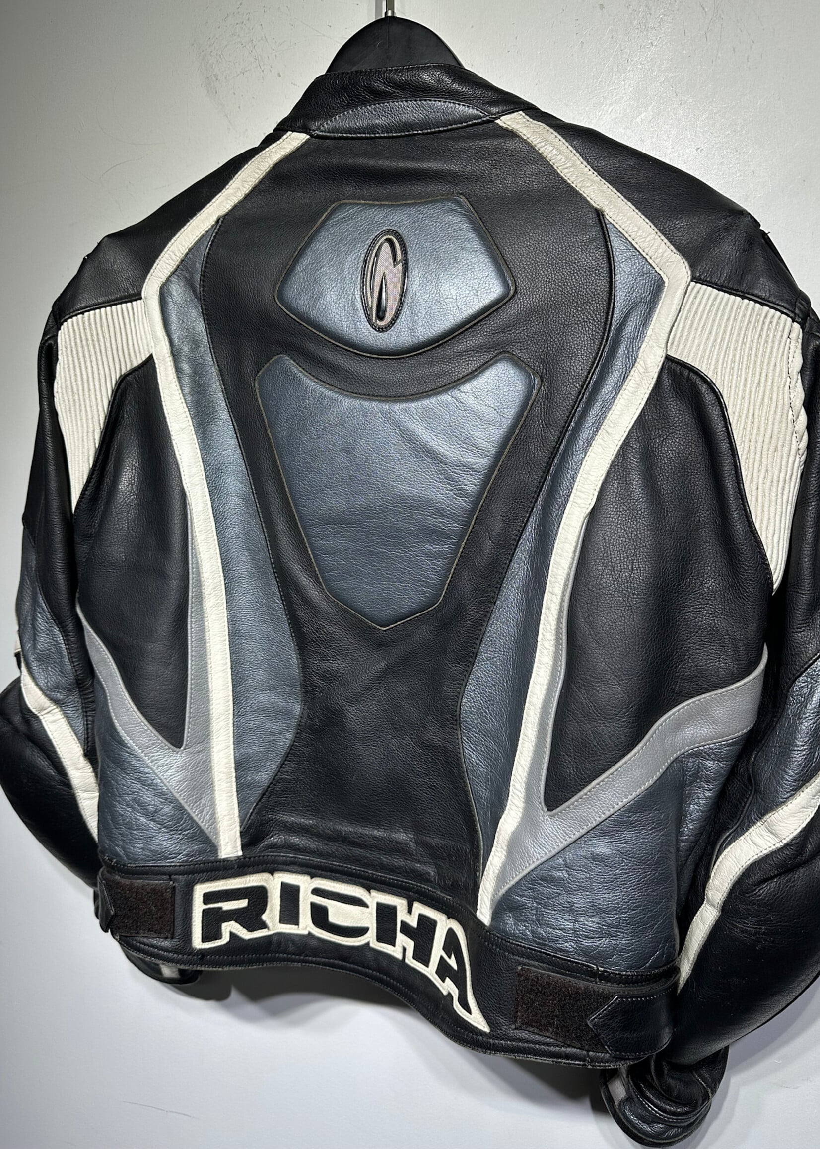Richa Grey Black Biker Jacket Fits Masc L
