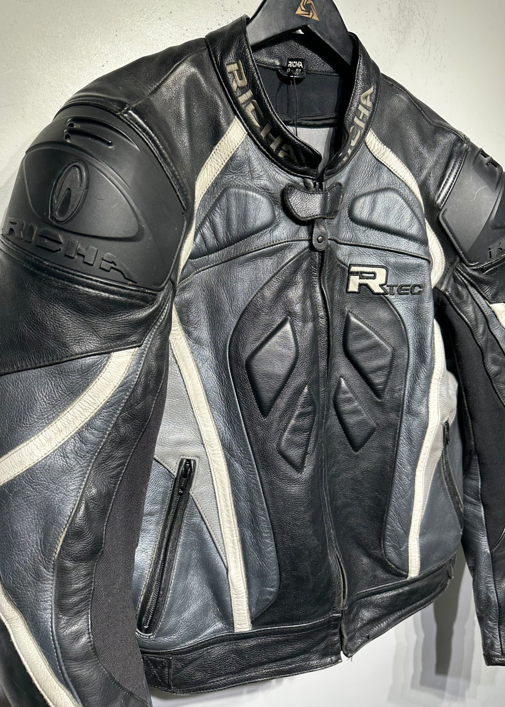 Richa Grey Black Biker Jacket Fits Masc L