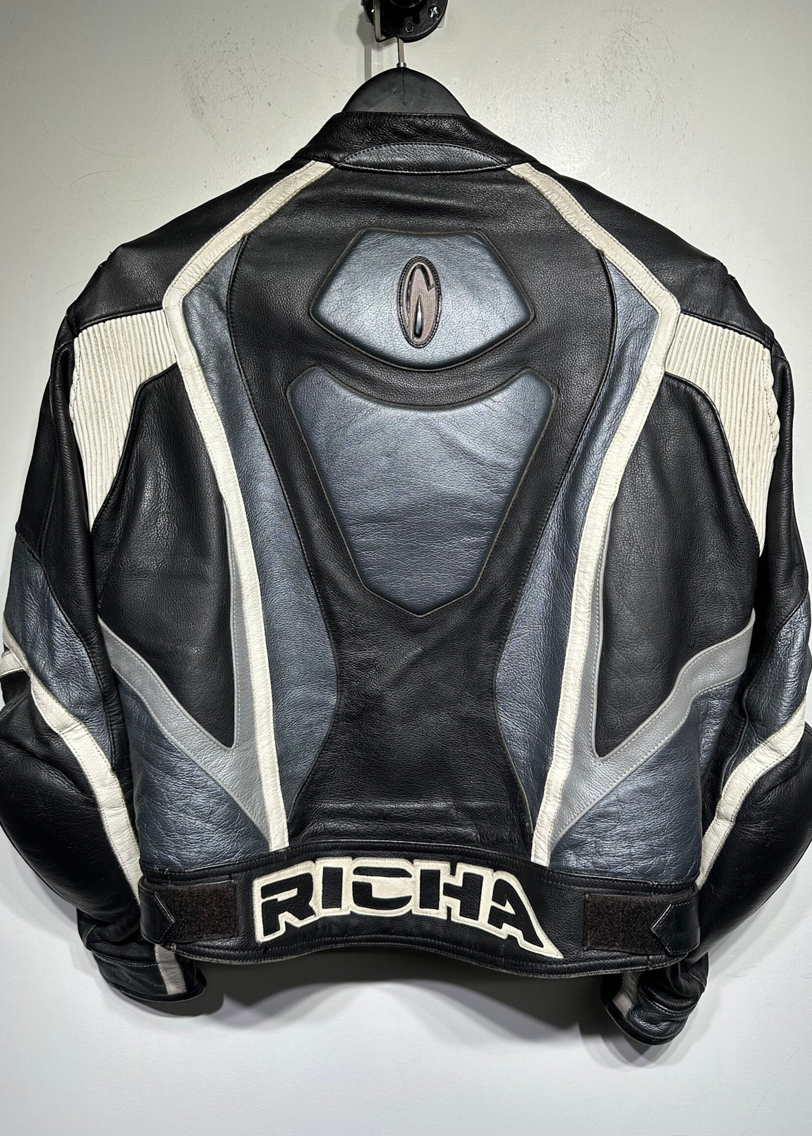 Richa Grey Black Biker Jacket Fits Masc L