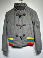 Coogi Grey Multicolor Cropped Jacket Fem S