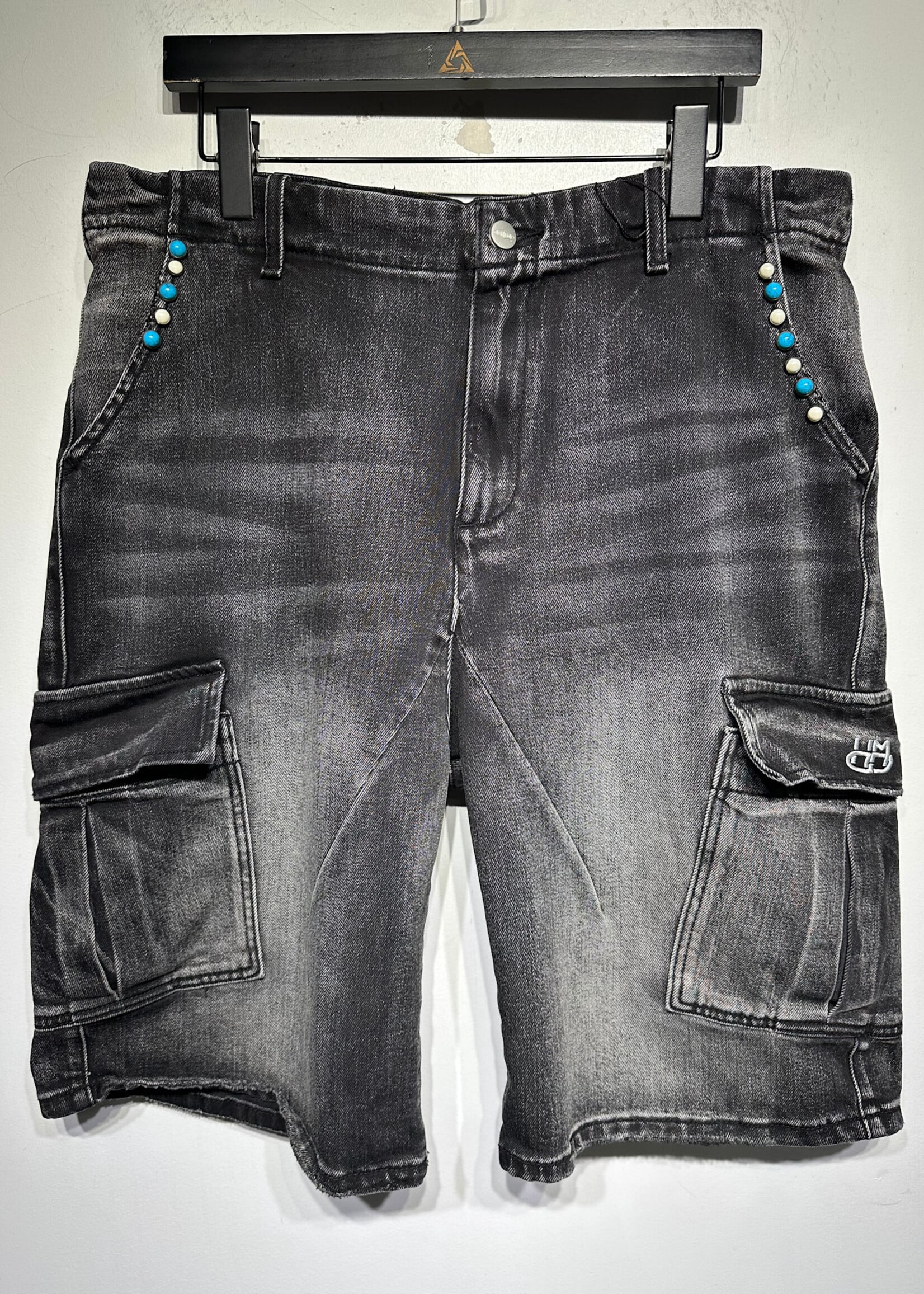 HMDD Studded Black Cargo Jorts Masc 34