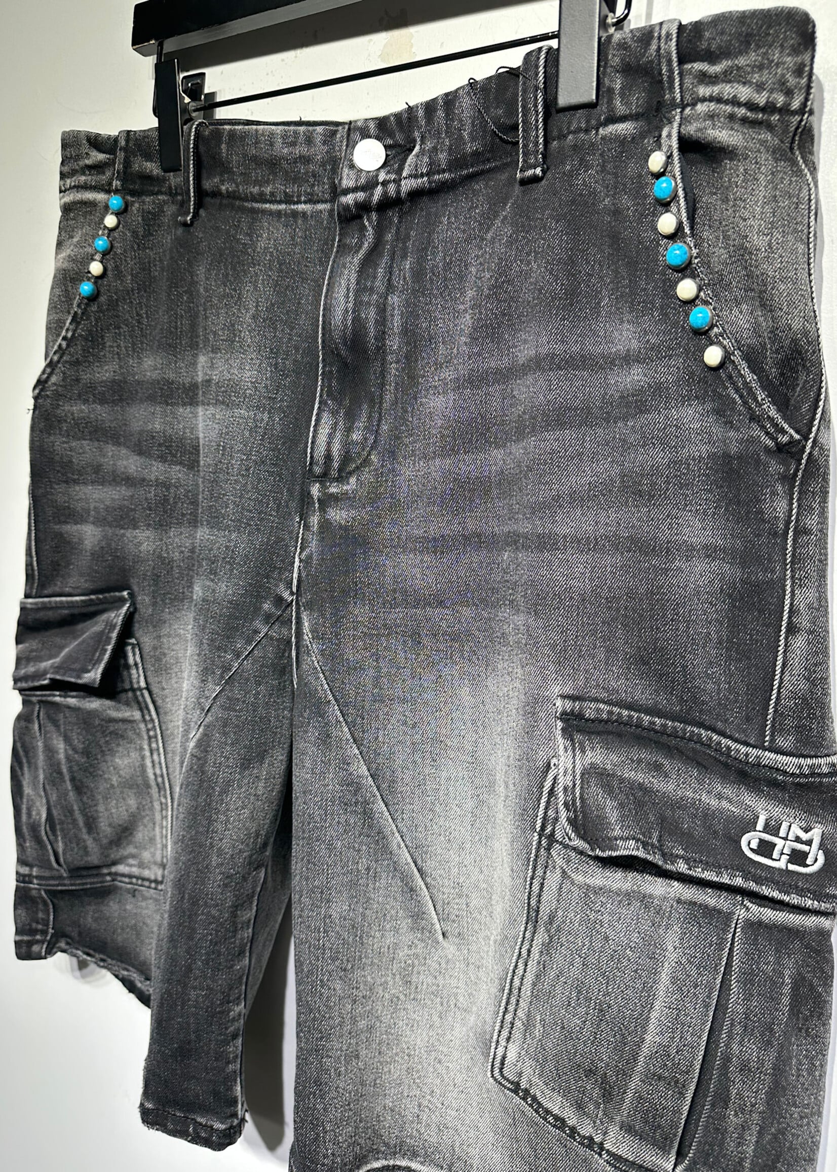 HMDD Studded Black Cargo Jorts Masc 34